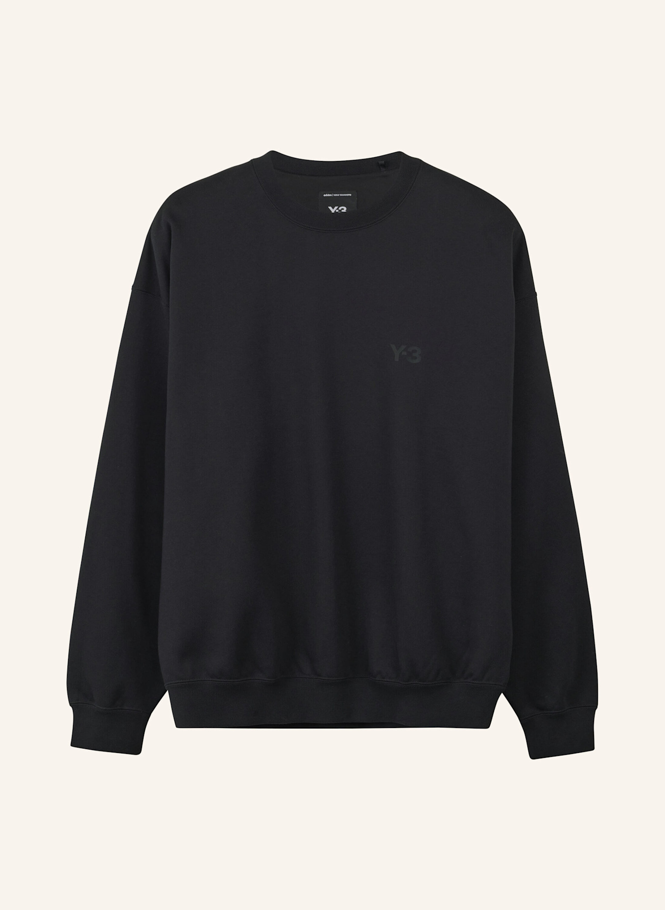 Y-3 Y-3 BRUSHED TERRY SWEATSHIRT: SCHWARZ