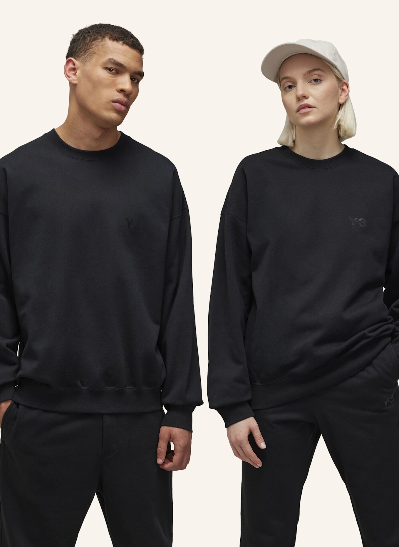 Y-3 Y-3 BRUSHED TERRY SWEATSHIRT: SCHWARZ