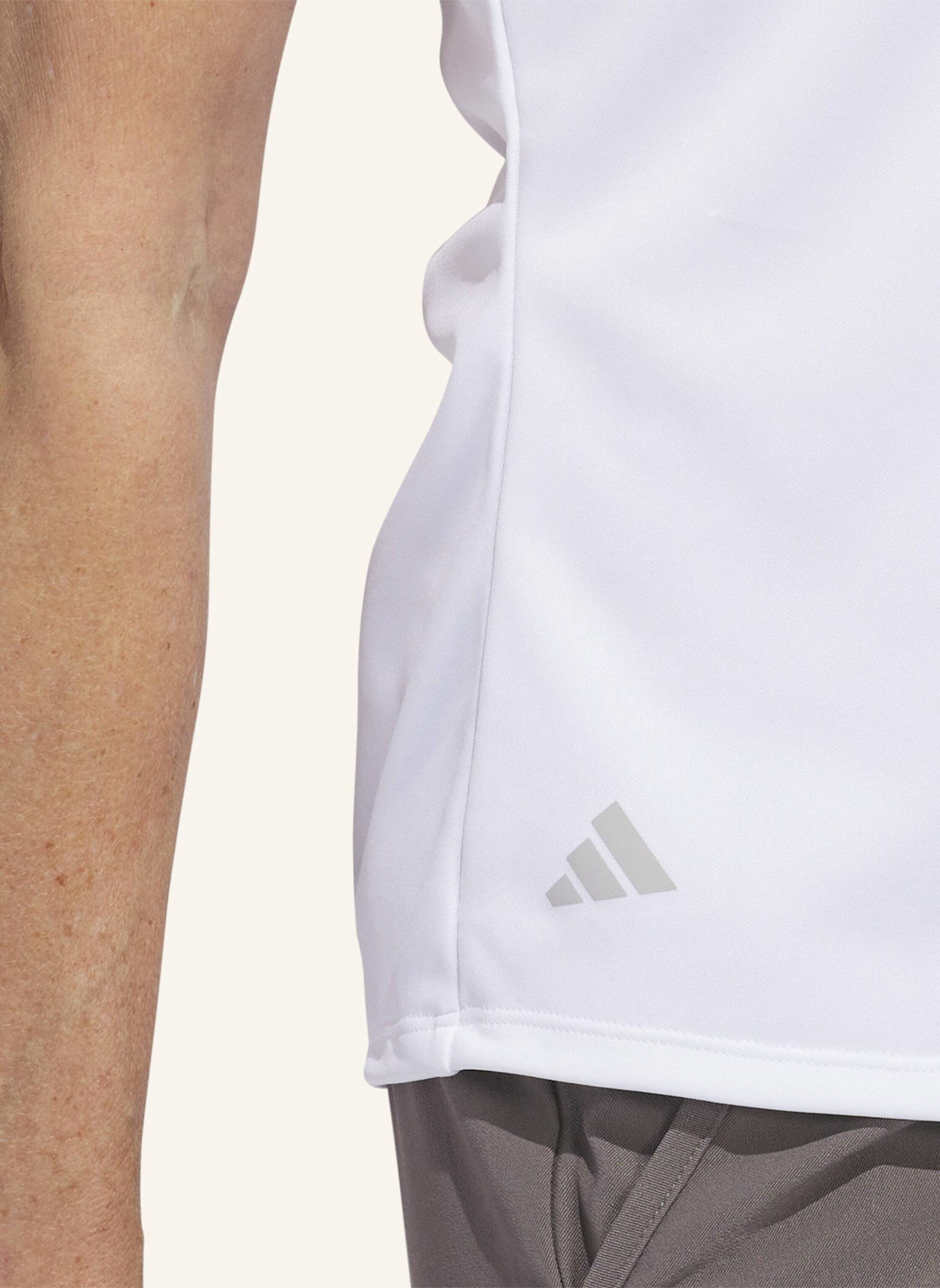 adidas SOLID PERFORMANCE SHORT SLEEVE POLOSHIRT FÜR DAMEN: WEISS