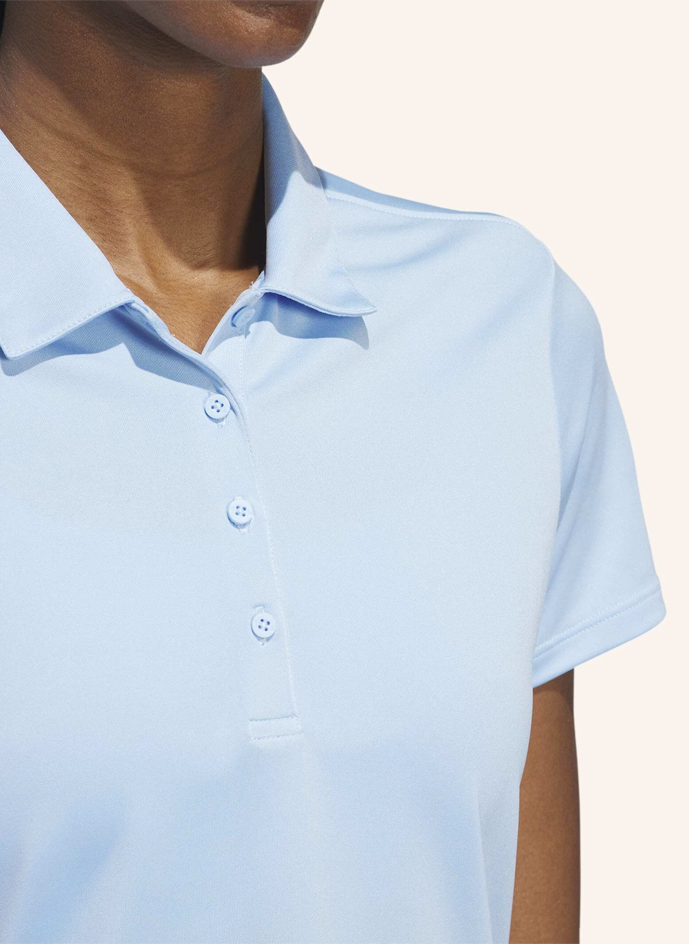 adidas SOLID PERFORMANCE SHORT SLEEVE POLOSHIRT FÜR DAMEN: BLAU