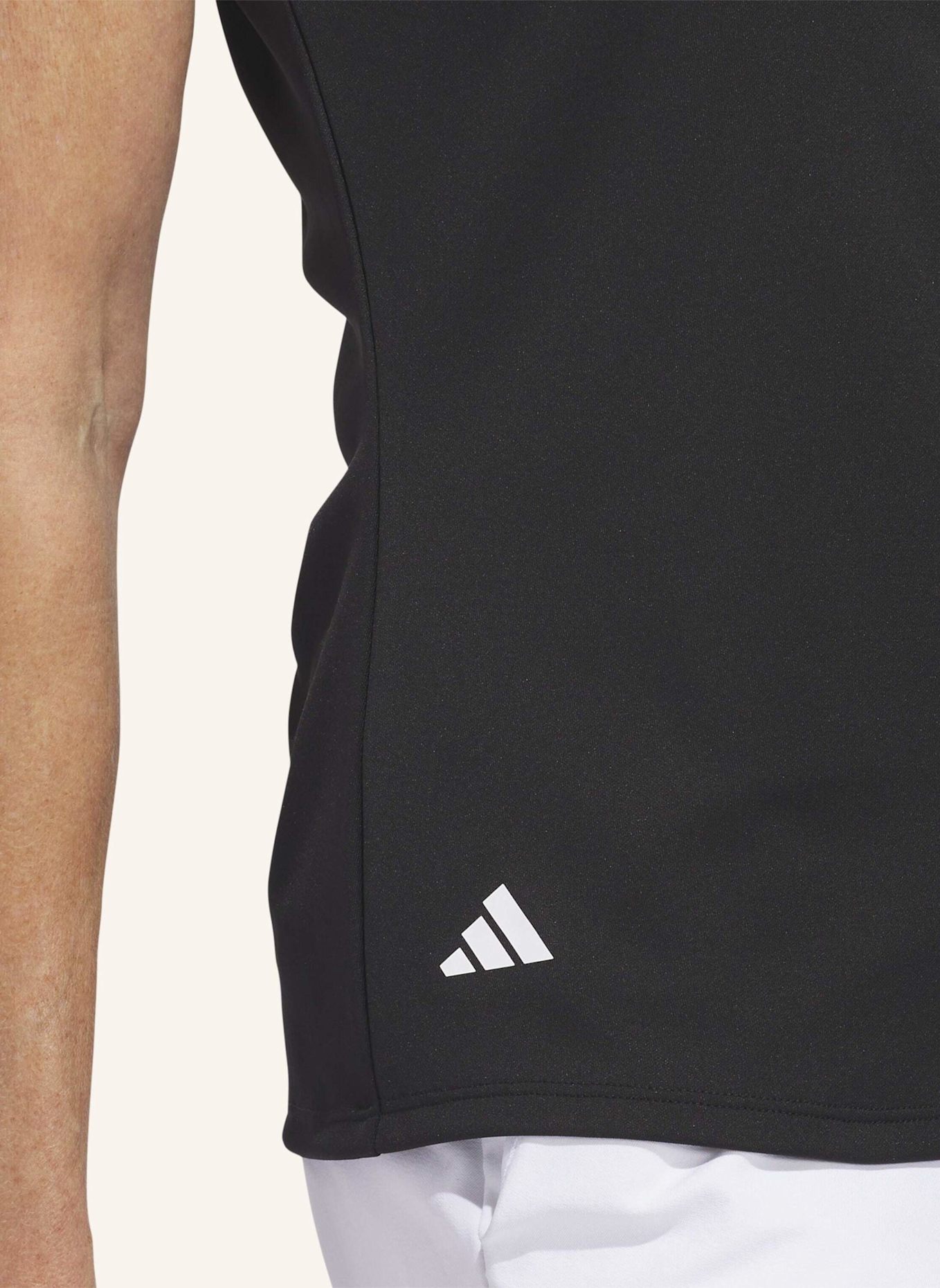 adidas SOLID PERFORMANCE SHORT SLEEVE POLOSHIRT FÜR DAMEN: SCHWARZ