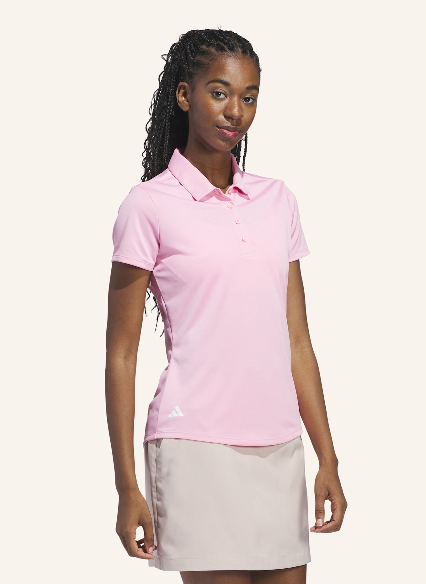 adidas SOLID PERFORMANCE SHORT SLEEVE POLOSHIRT FÜR DAMEN: ROSA