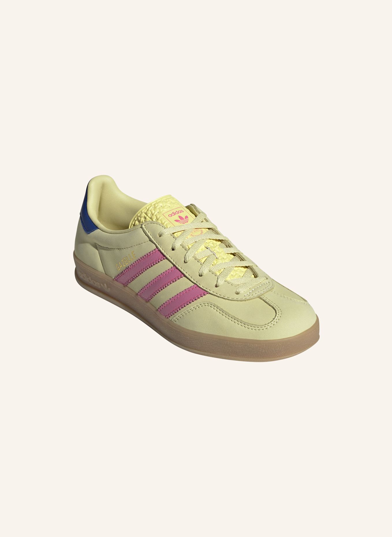 adidas Originals GAZELLE INDOOR SCHUH: GELB/ ROSA/ BLAU