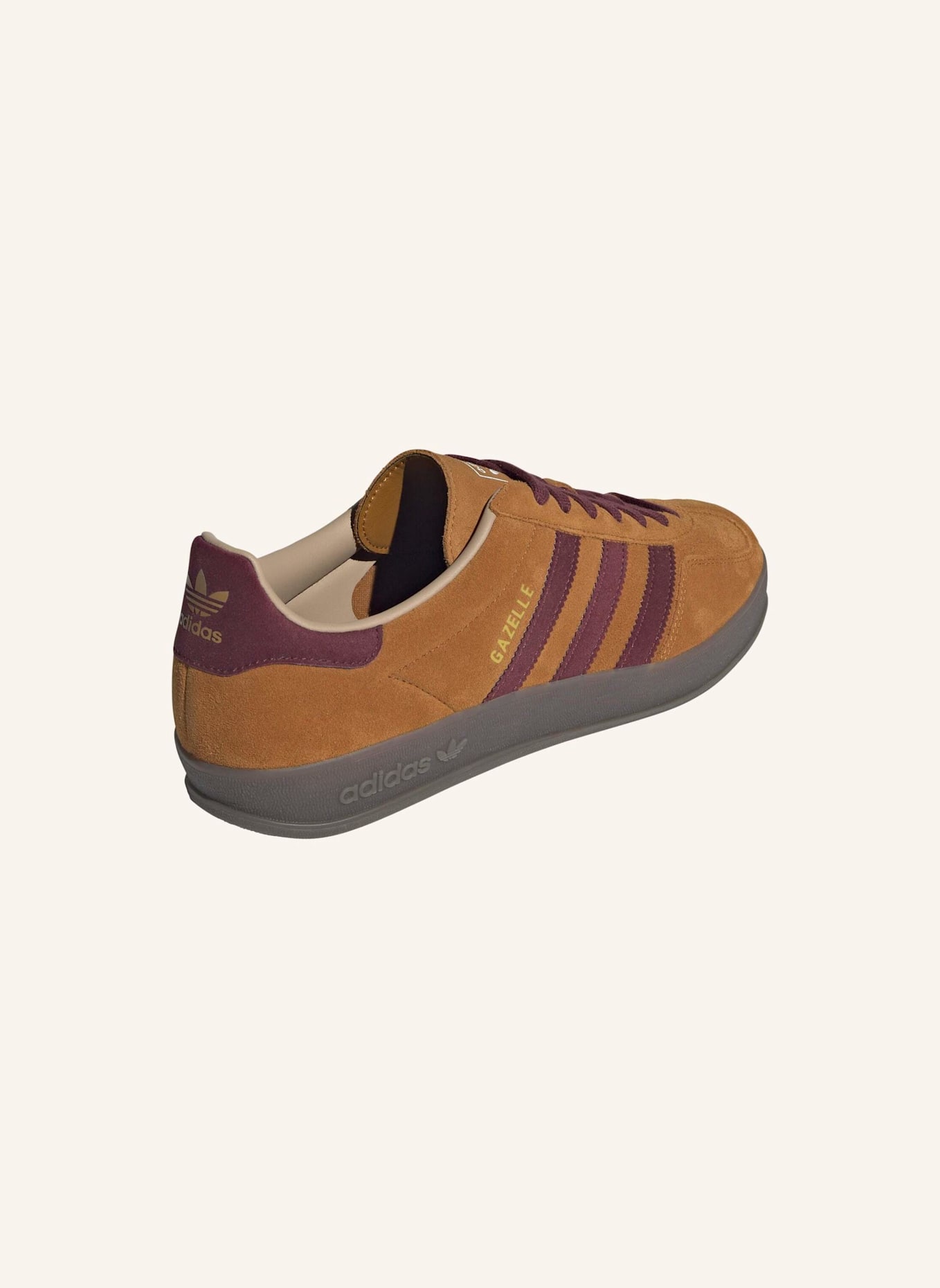 adidas Originals GAZELLE INDOOR SCHUH: BEIGE/ ROT