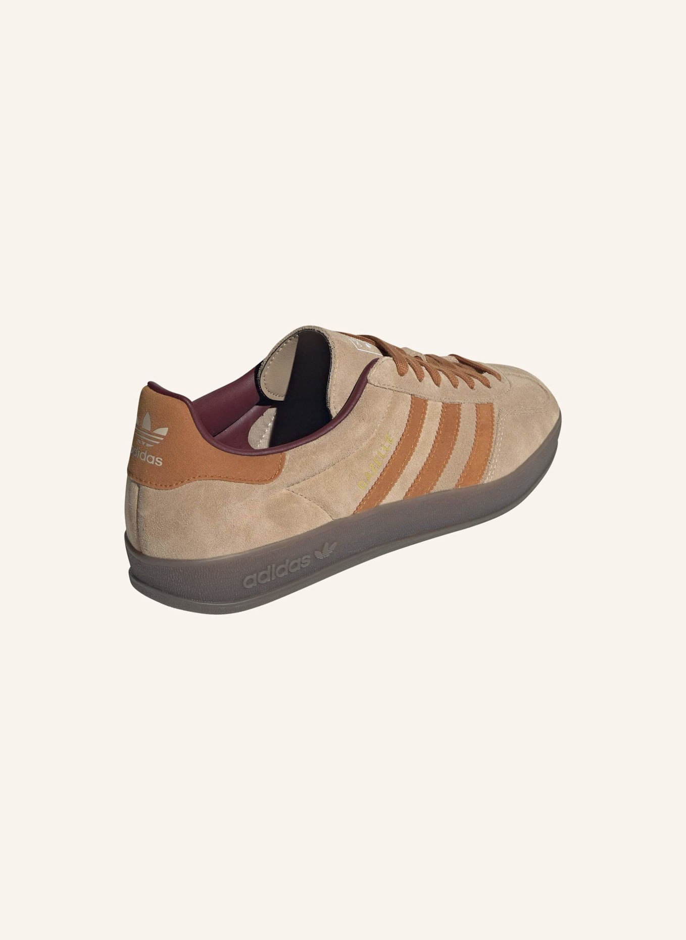 adidas Originals GAZELLE INDOOR SCHUH: BEIGE/ ROT