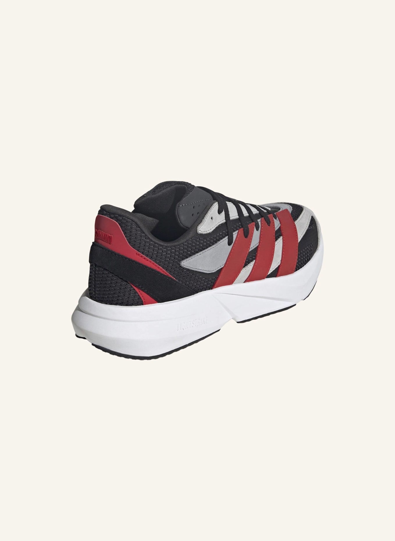 adidas Sneaker LIGHTBLAZE: GRAU/ SCHWARZ/ ROT