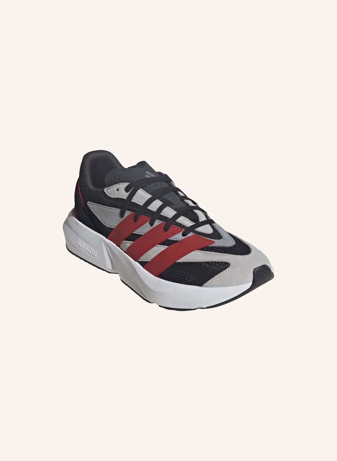 adidas Sneaker LIGHTBLAZE: GRAU/ SCHWARZ/ ROT