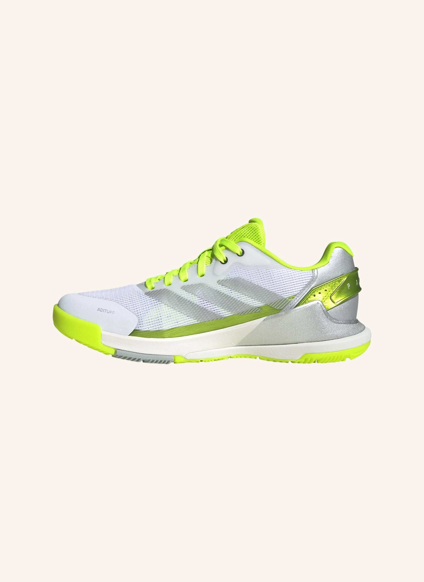 adidas CRAZYQUICK LIGHTSTRIKE PADEL-SCHUH: GELB/ GRAU/ SILBER