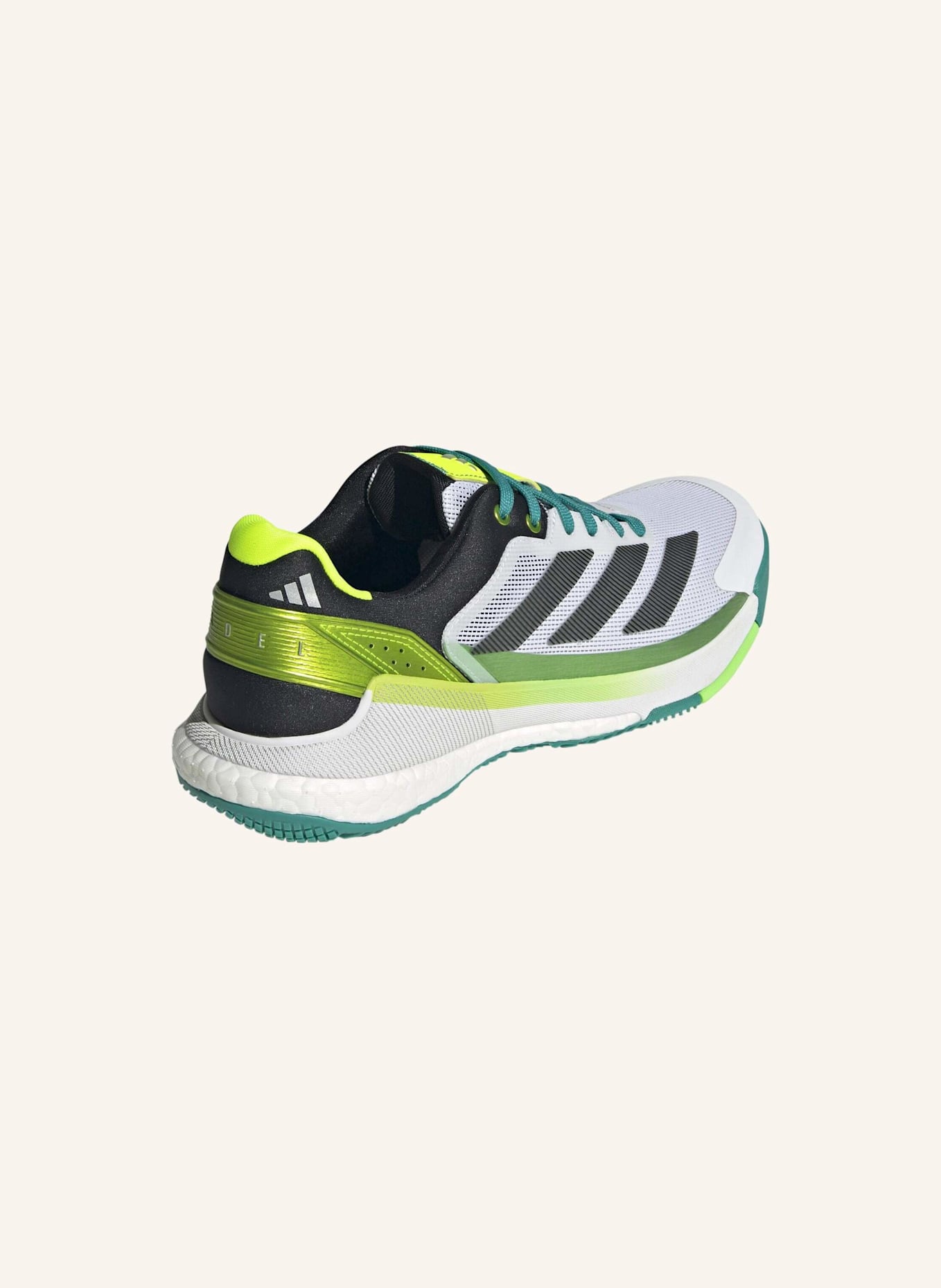 adidas CRAZYQUICK BOOST PADEL-SCHUH: WEISS/ SCHWARZ/ NEONGRÜN