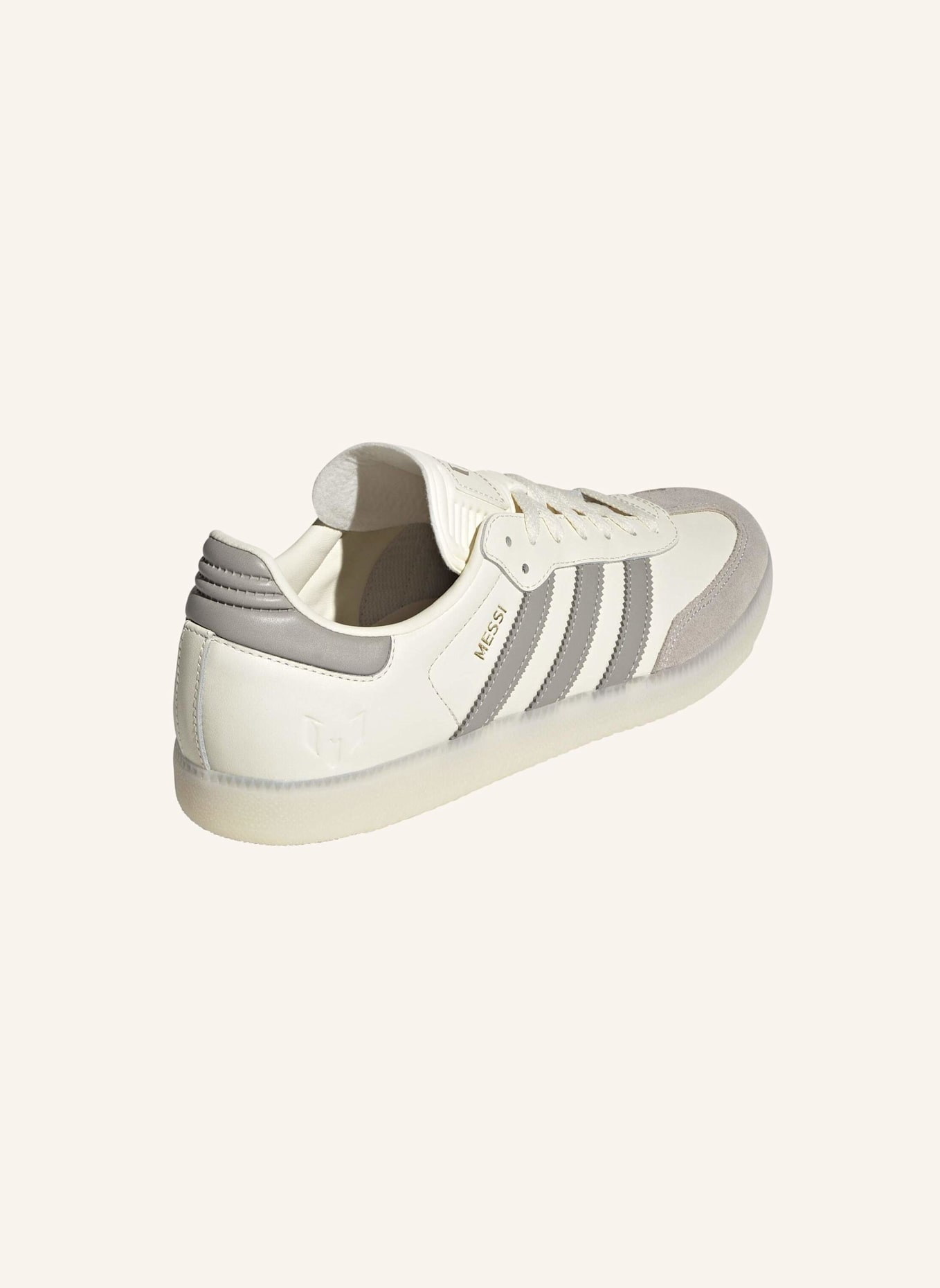 adidas SAMBA MESSI SCHUH: WEISS/ BRAUN/ GOLD