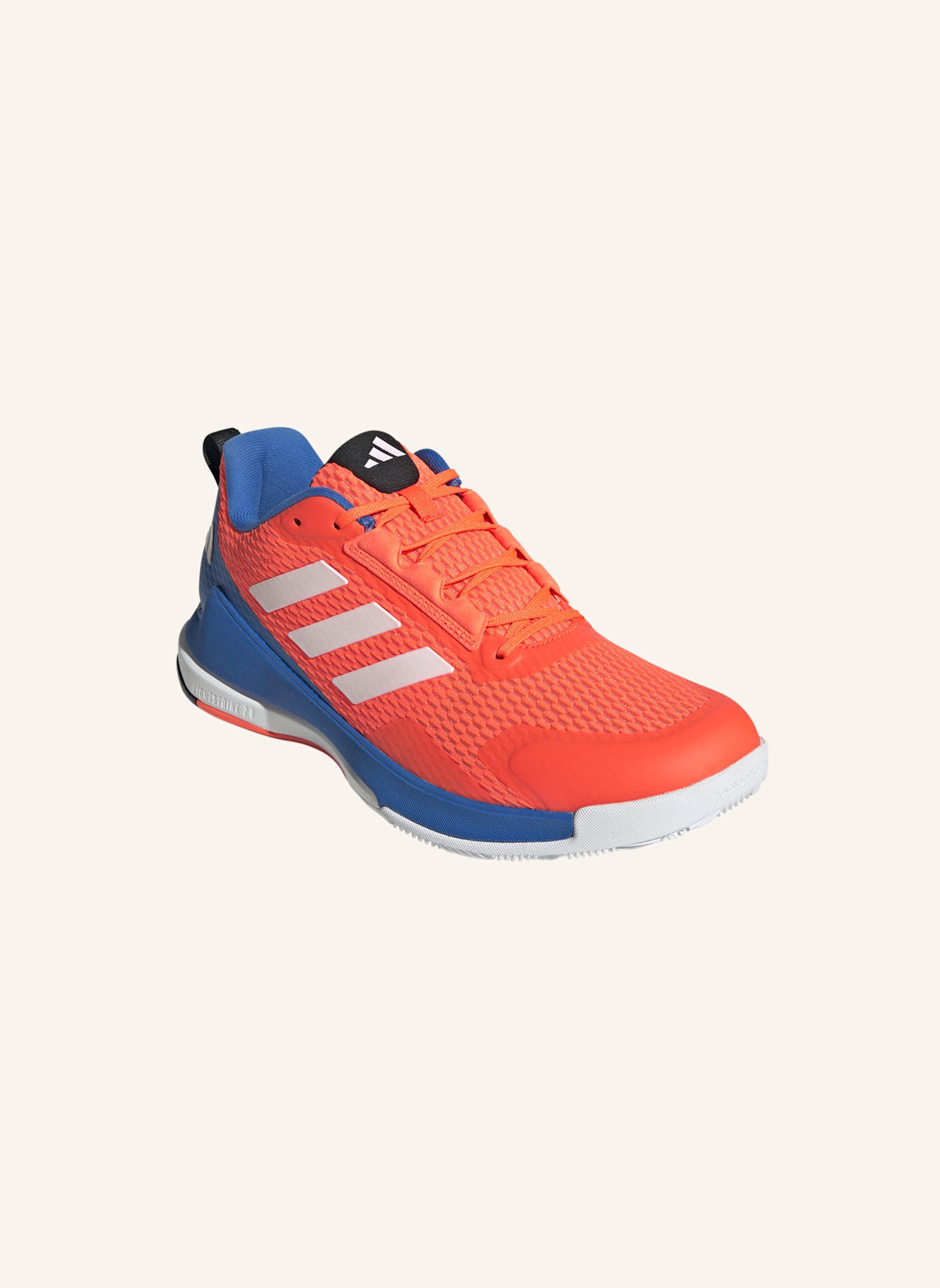adidas Indoorschuhe NOVAFLIGHT 2: ORANGE/ WEISS/ BLAU