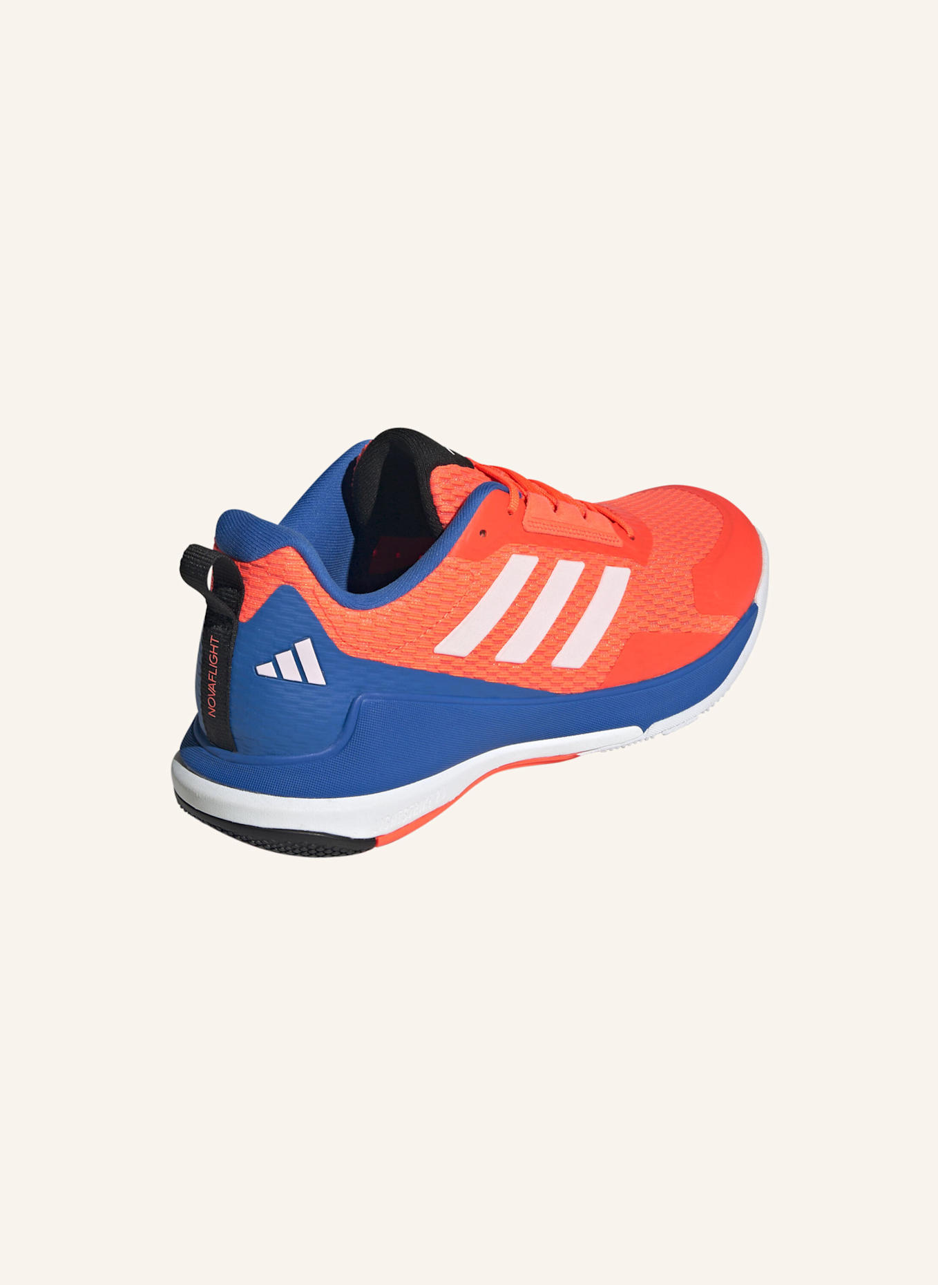 adidas Indoorschuhe NOVAFLIGHT 2: ORANGE/ WEISS/ BLAU