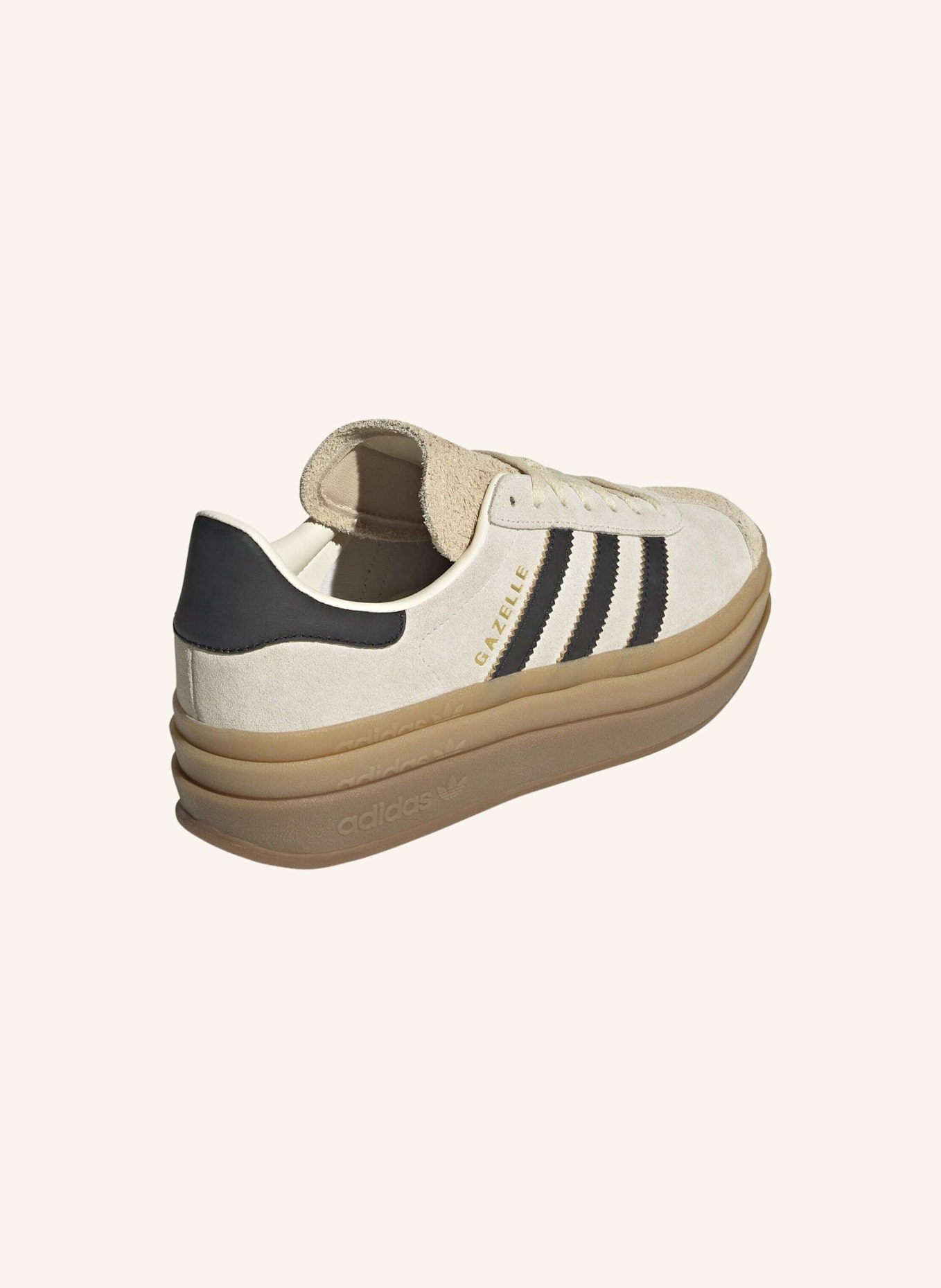 adidas Originals Sneaker GAZELLE BOLD: WEISS/ SCHWARZ/ BEIGE