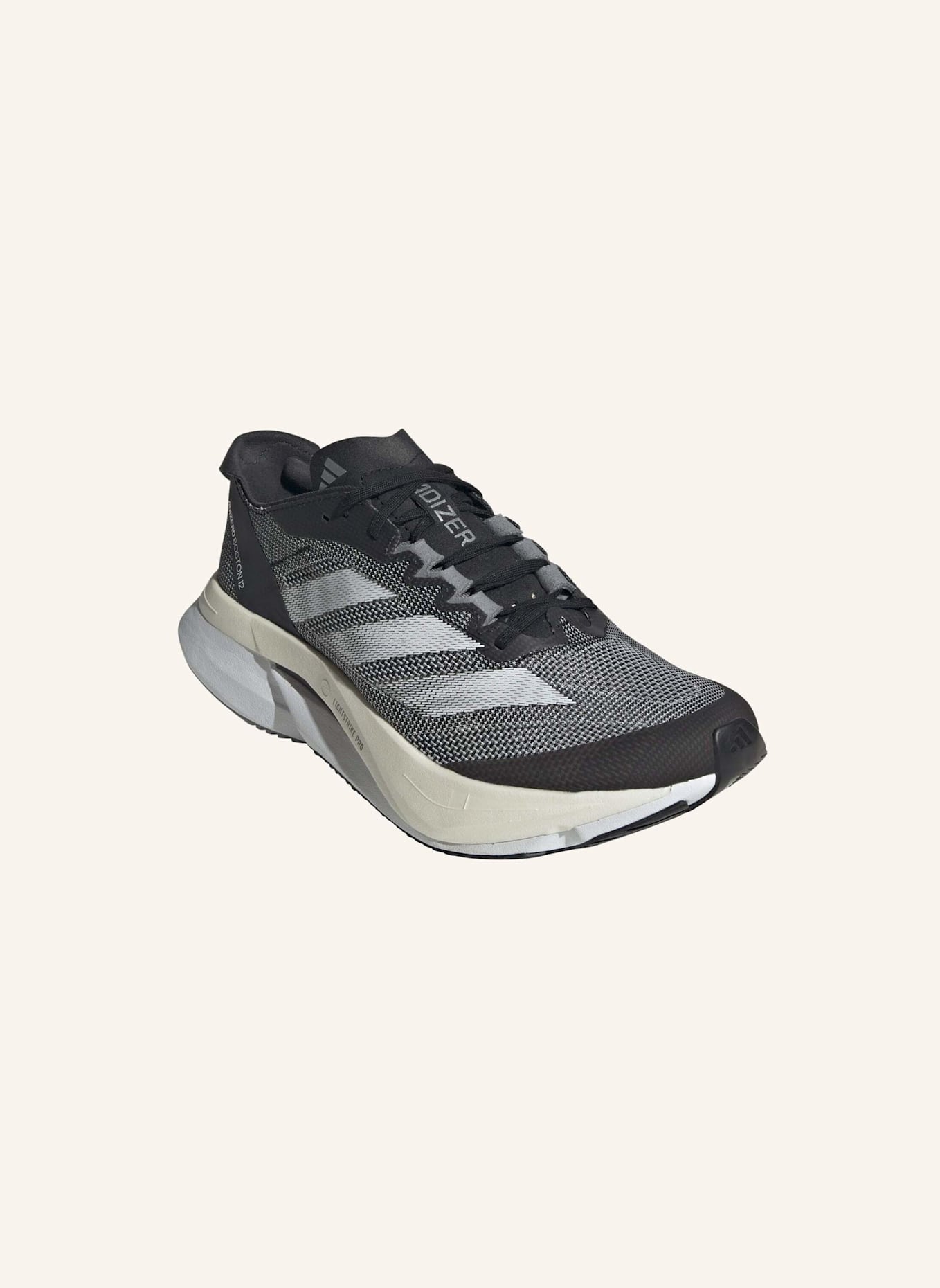 adidas Laufschuhe ADIZERO BOSTON 12: SCHWARZ/ WEISS/ GRAU