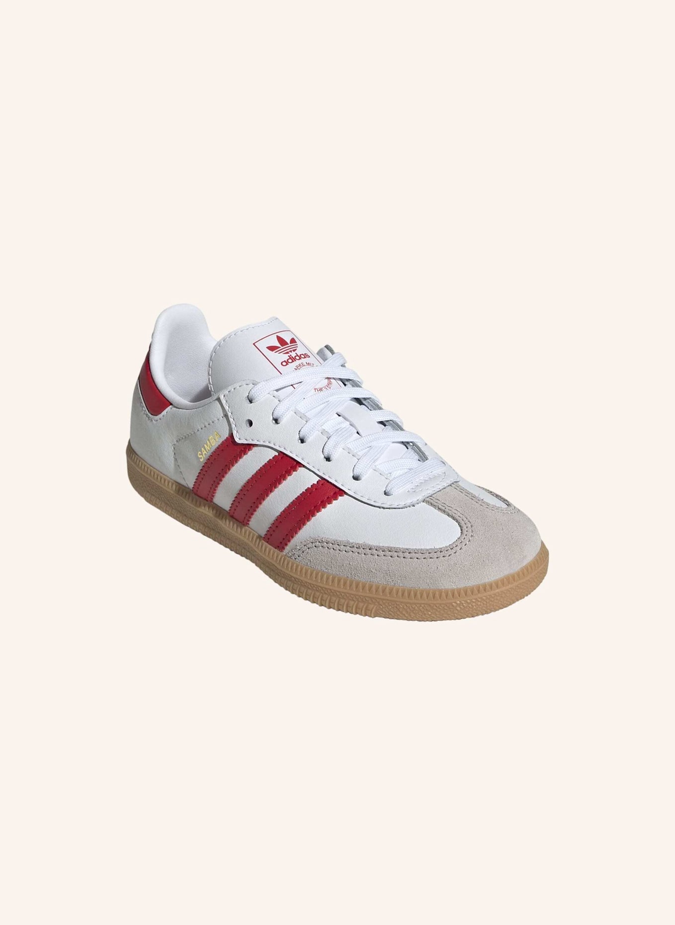 adidas Originals Sneaker SAMBA: WEISS/ ROT/ BEIGE