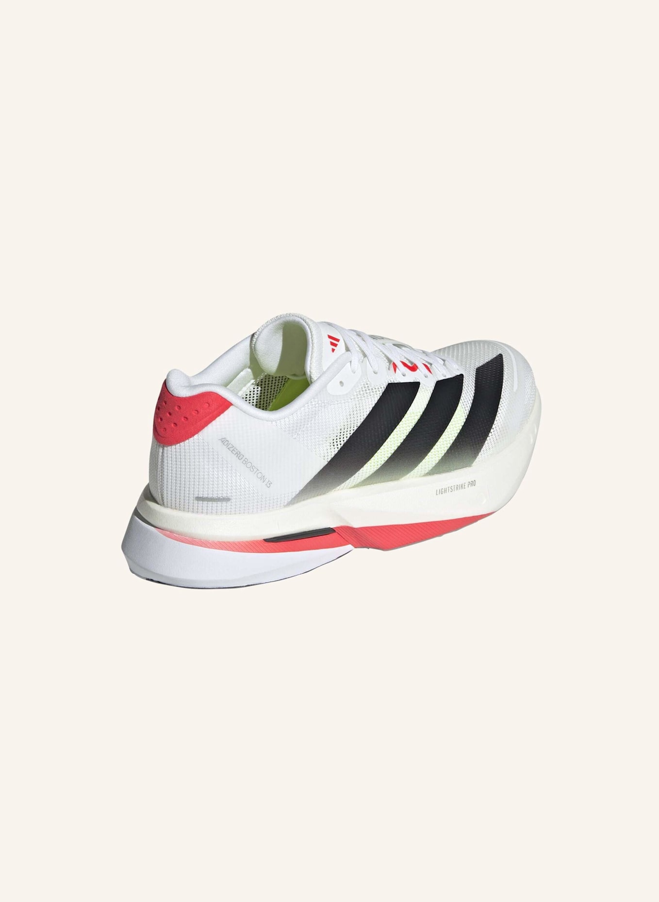 adidas Laufschuhe ADIZERO BOSTON 13: WEISS/ SCHWARZ/ ROT