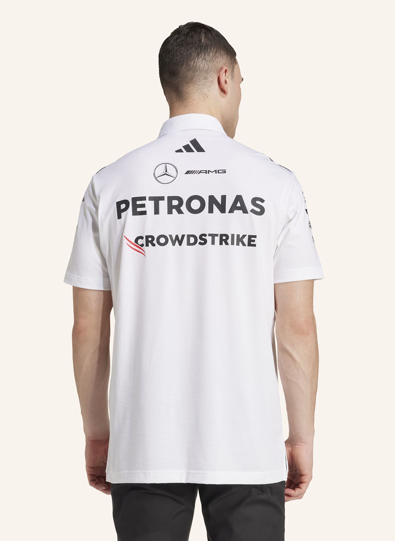 adidas MERCEDES - AMG PETRONAS FORMULA ONE TEAM POLOSHIRT: WEISS/ SCHWARZ