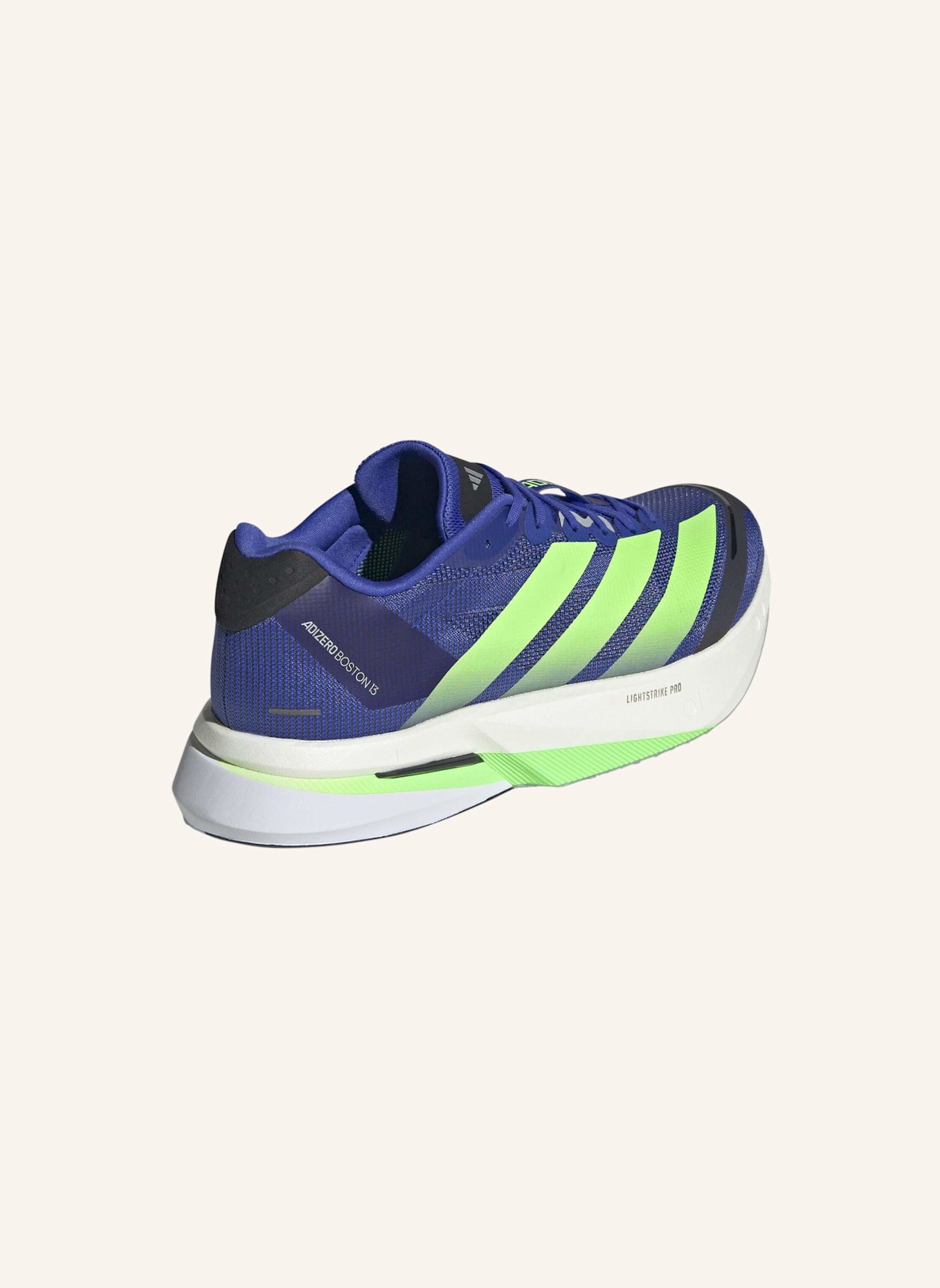 adidas Laufschuhe ADIZERO BOSTON 13: BLAU/ NEONGRÜN/ SCHWARZ