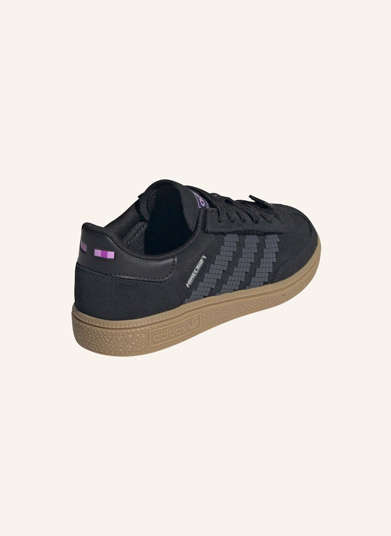 adidas Originals HANDBALL SPEZIAL COMFORT CLOSURE ELASTIC LACE S MINECRAFT KINDERSCHUHE: SCHWARZ/ GRAU/ BEIGE