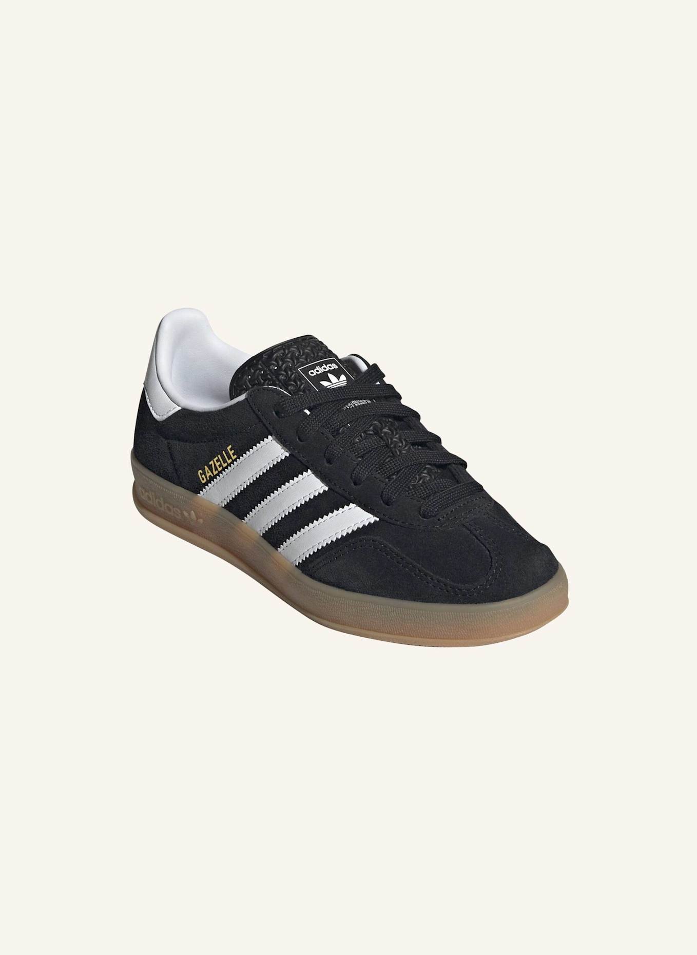 adidas Originals Sneaker GAZELLE INDOOR: SCHWARZ/ WEISS/ BEIGE