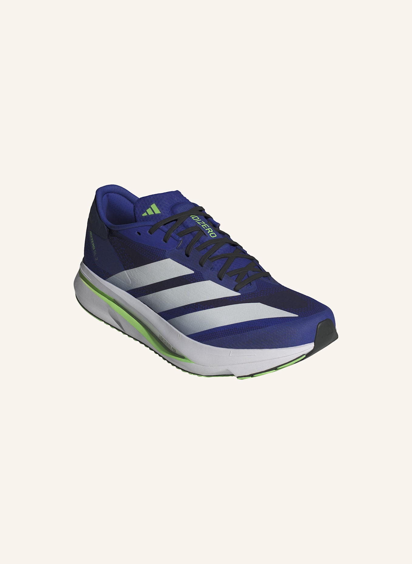 adidas ADIZERO SL 2 SCHUH: BLAU/ WEISS/ NEONGRÜN