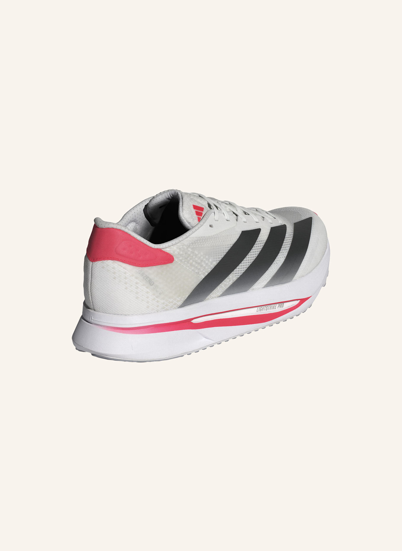 adidas ADIZERO SL 2 SCHUH: WEISS/ SCHWARZ/ ROT