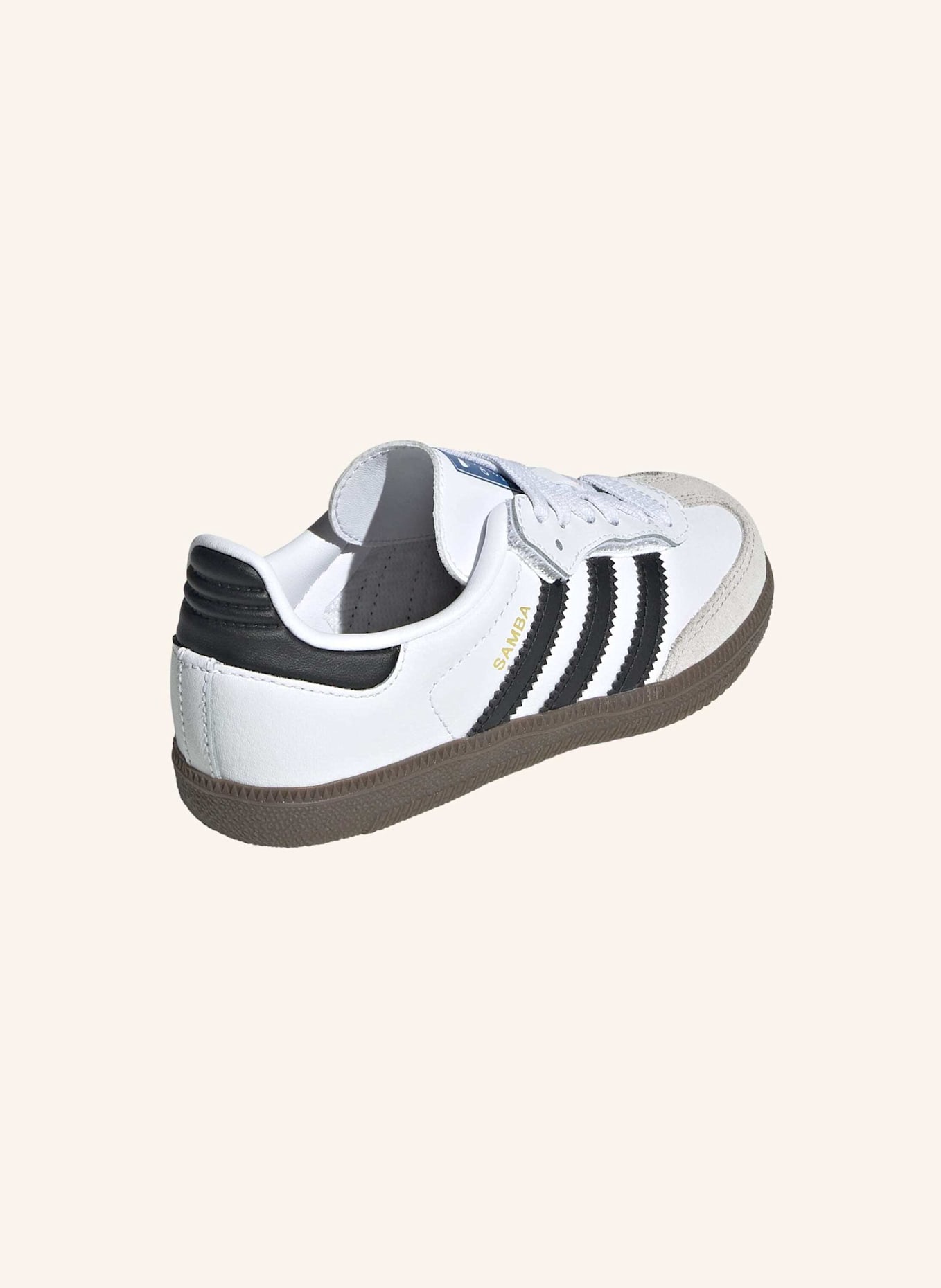 adidas Originals SAMBA OG COMFORT CLOSURE ELASTIC LACE KIDS SCHUH: WEISS/ SCHWARZ/ BEIGE