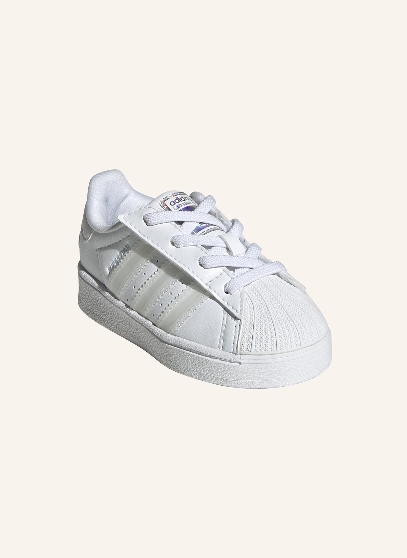 adidas Originals ADIDAS SUPERSTAR LED LIGHTS SCHUHE MIT KOMFORTVERSCHLUSS UND ELASTISCHEN SCHNÜRSENKELN FÜR KINDER: WEISS