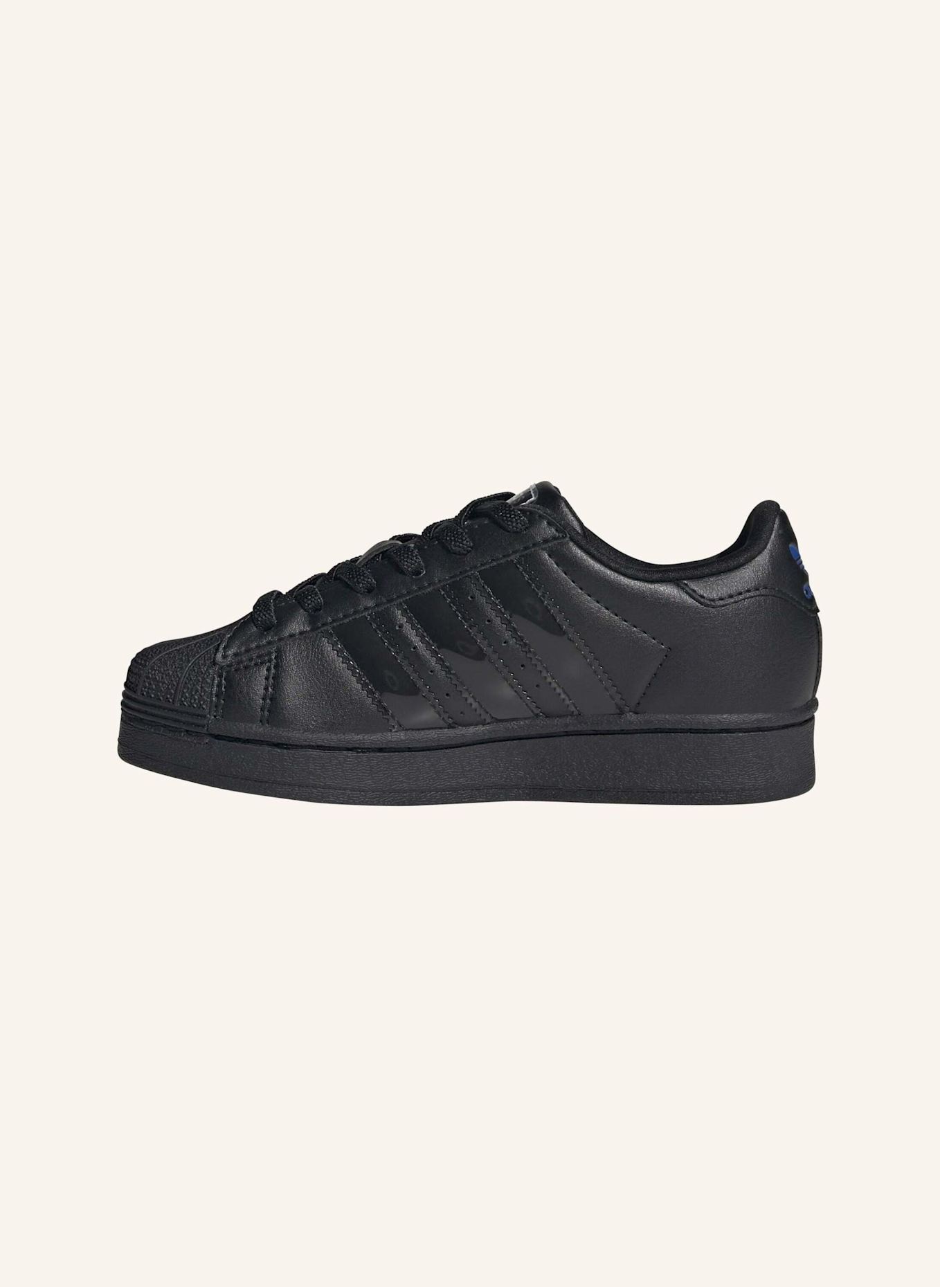 adidas Originals ADIDAS SUPERSTAR LED LIGHTS SCHUHE MIT KOMFORTVERSCHLUSS UND ELASTISCHEN SCHNÜRSENKELN FÜR KINDER: SCHWARZ