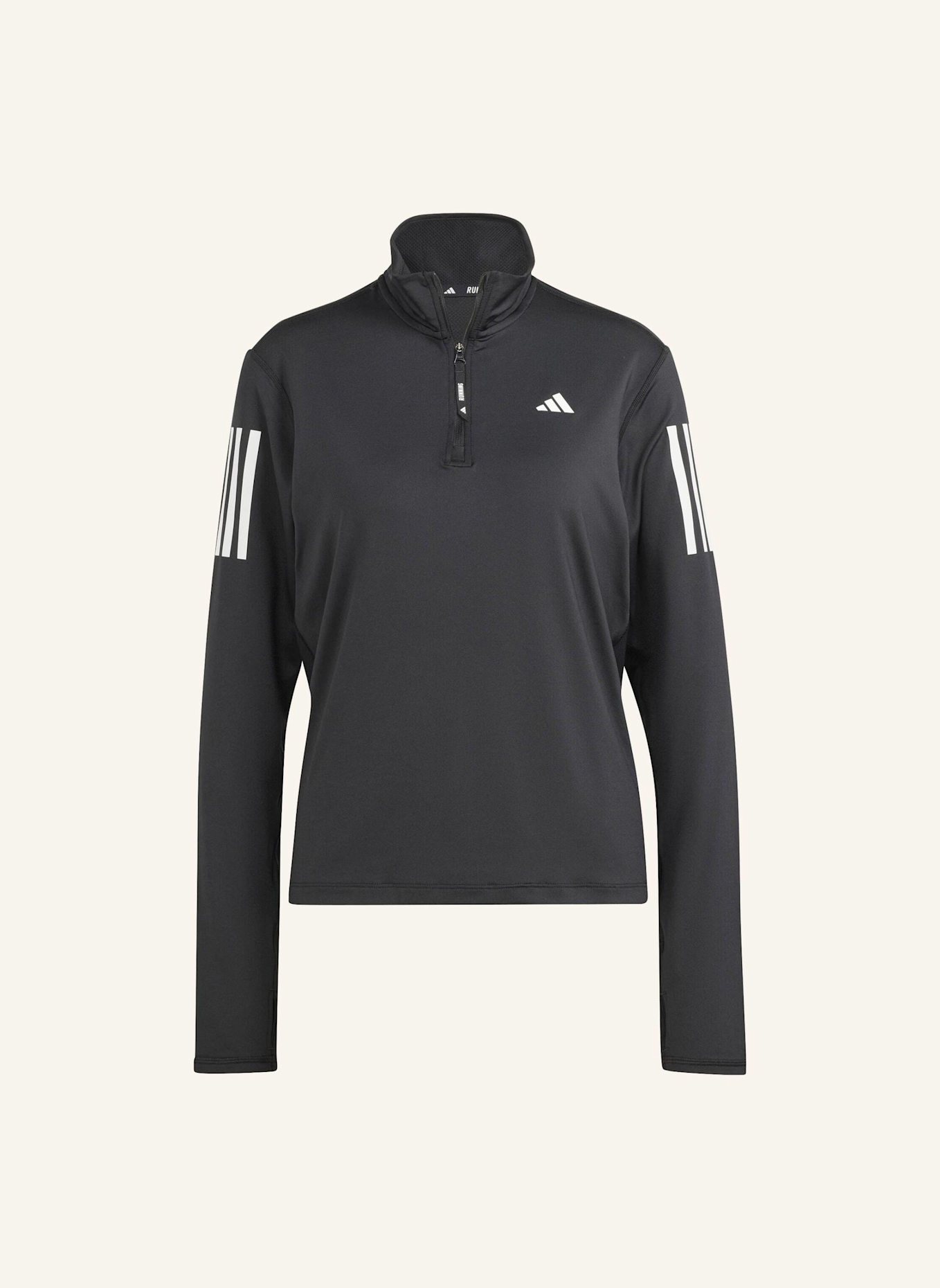 adidas OWN THE RUN HALF-ZIP OBERTEIL: SCHWARZ