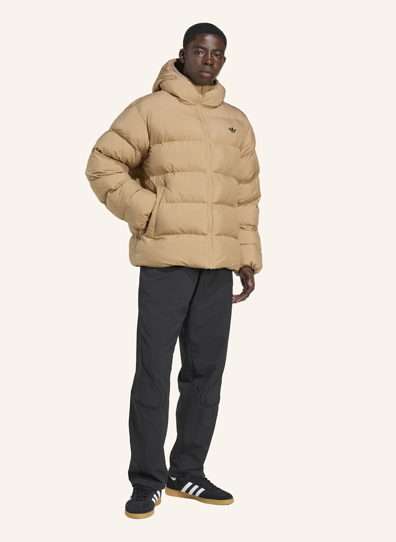 adidas Originals TONAL HOODED PUFFER JACKE: BRAUN