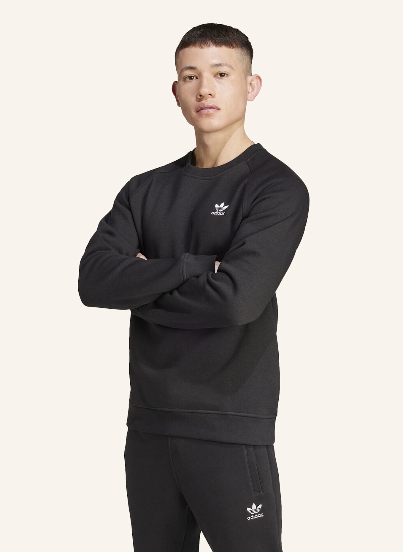 adidas Originals TREFOIL ESSENTIALS SWEATSHIRT: SCHWARZ