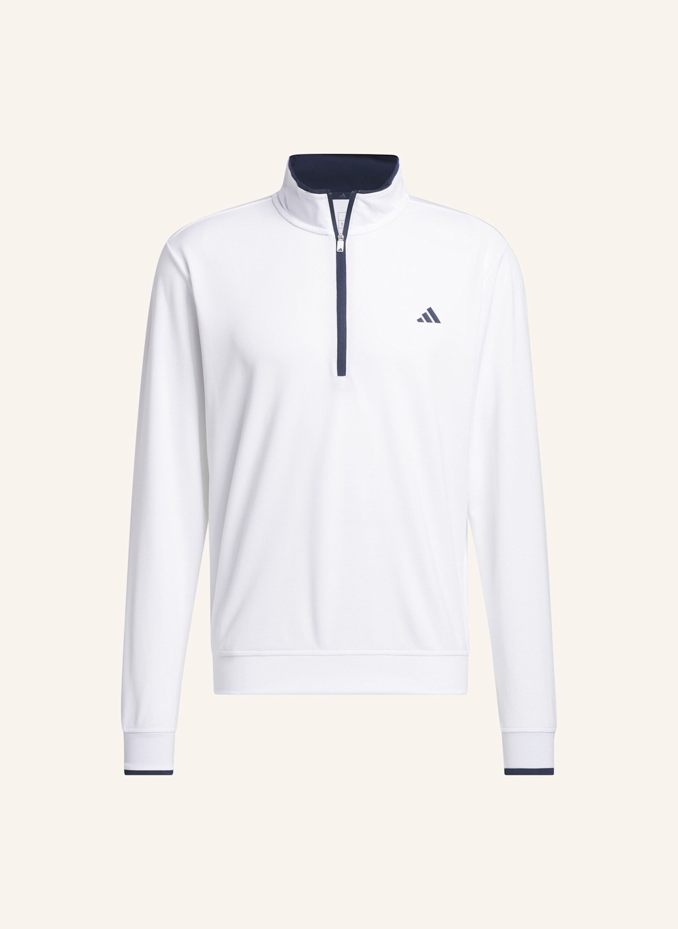 adidas LIGHTWEIGHT HALF-ZIP OBERTEIL: WEISS