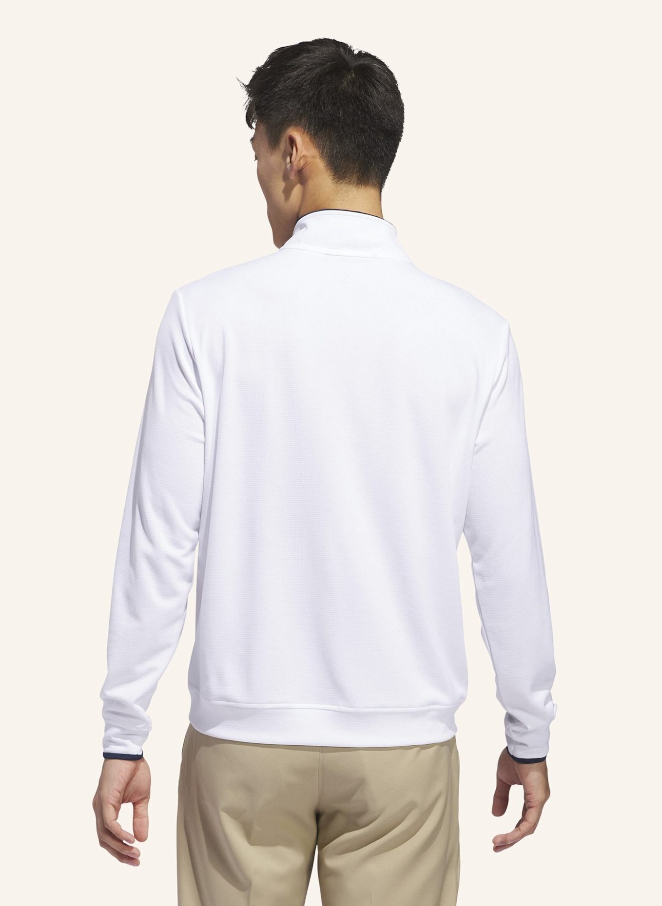 adidas LIGHTWEIGHT HALF-ZIP OBERTEIL: WEISS