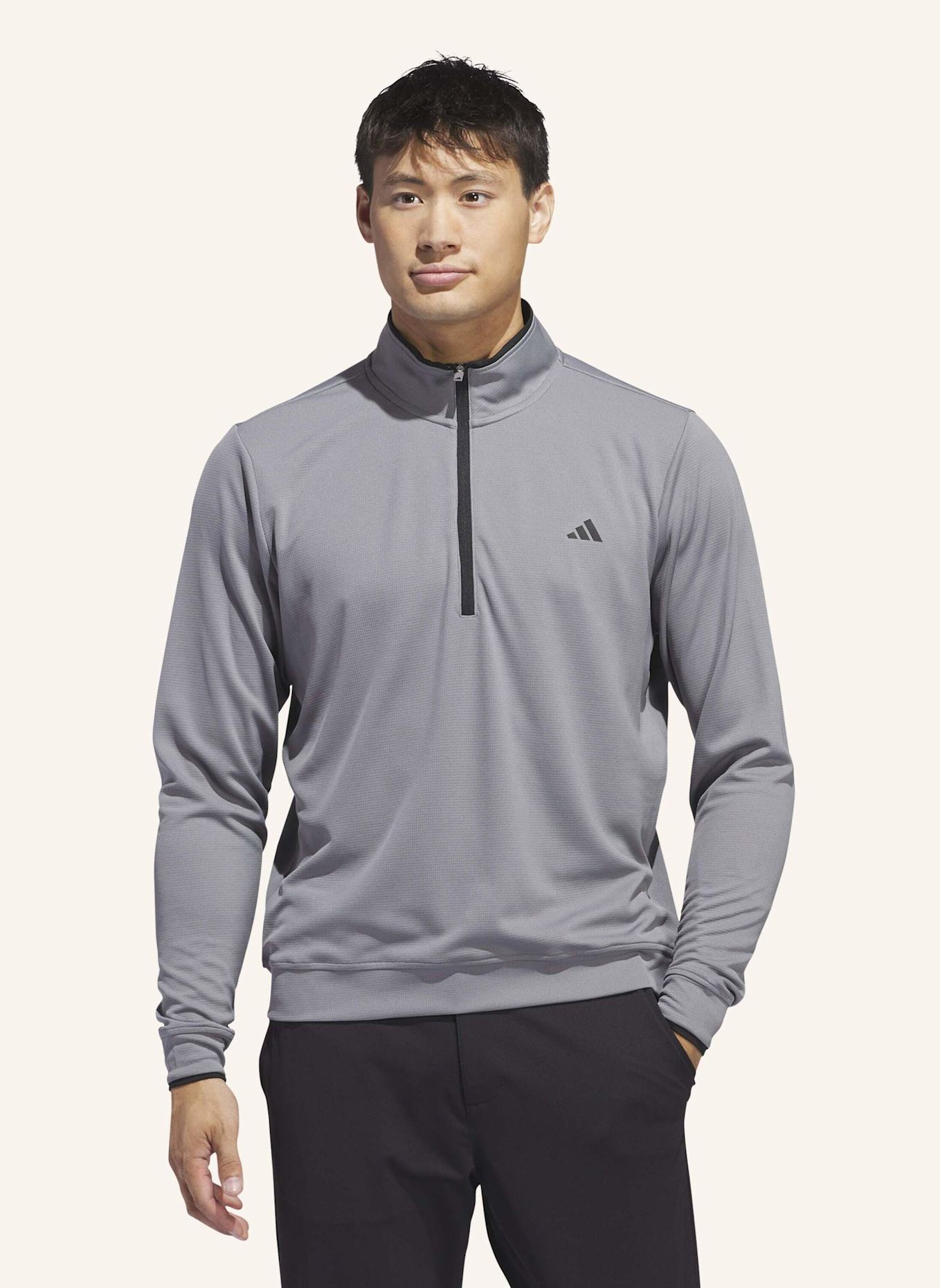 adidas LIGHTWEIGHT HALF-ZIP OBERTEIL: GRAU