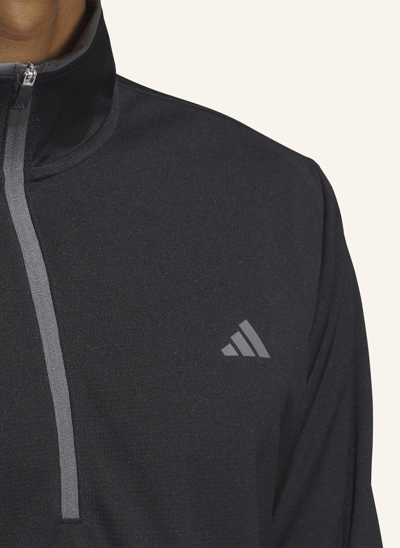 adidas LIGHTWEIGHT HALF-ZIP OBERTEIL: SCHWARZ