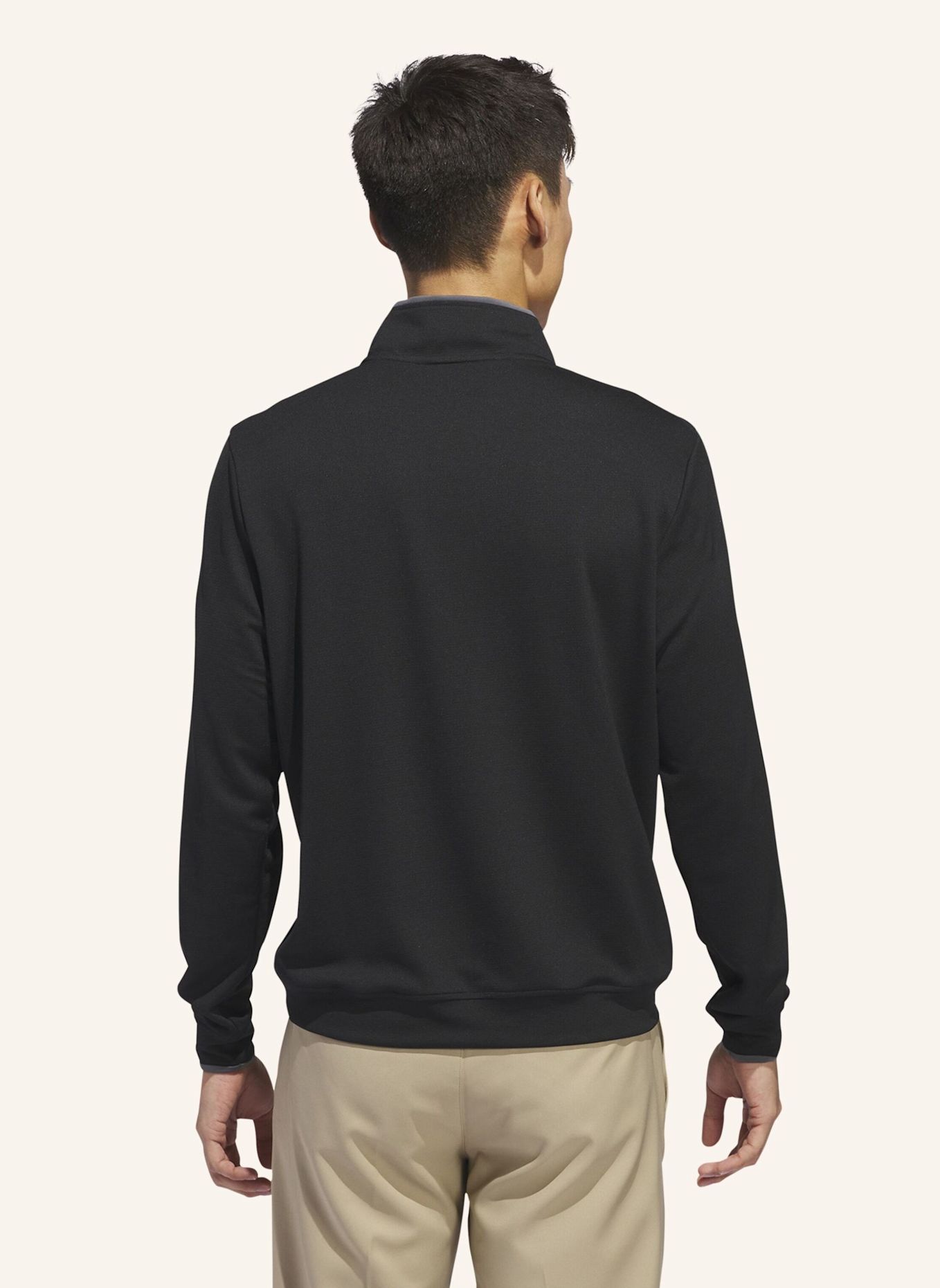 adidas LIGHTWEIGHT HALF-ZIP OBERTEIL: SCHWARZ