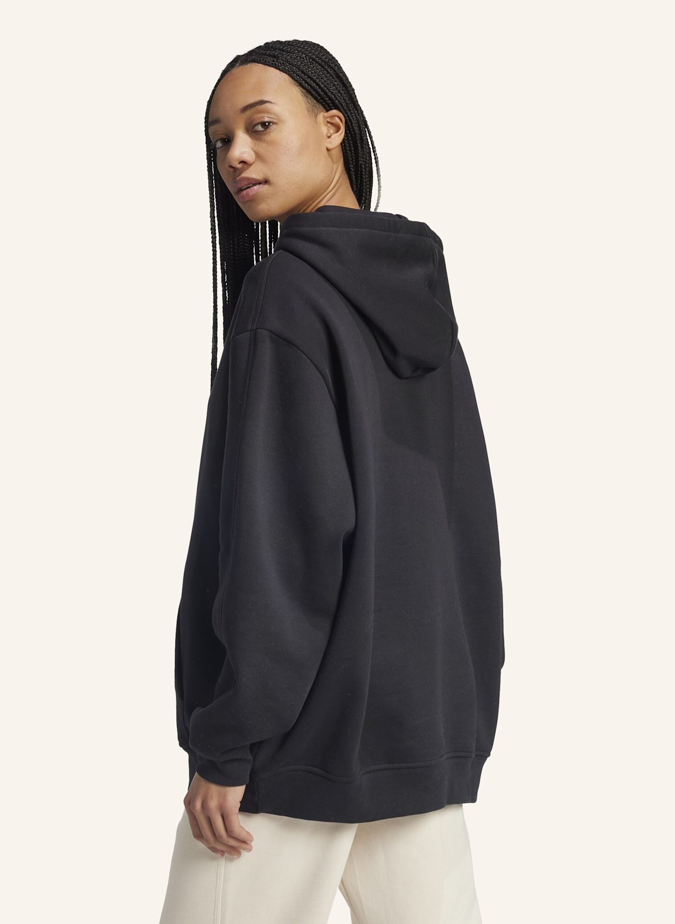 adidas Originals ESSENTIALS OVERSIZED HOODIE: SCHWARZ