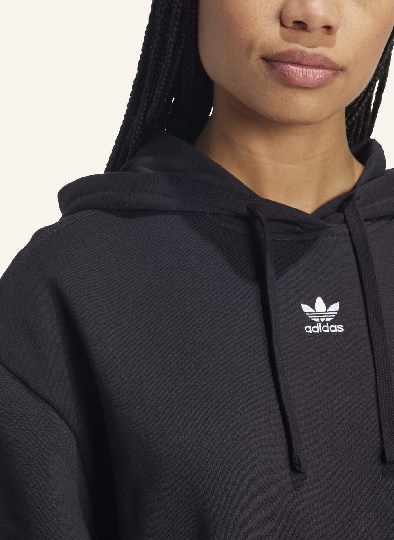 adidas Originals ESSENTIALS OVERSIZED HOODIE: SCHWARZ