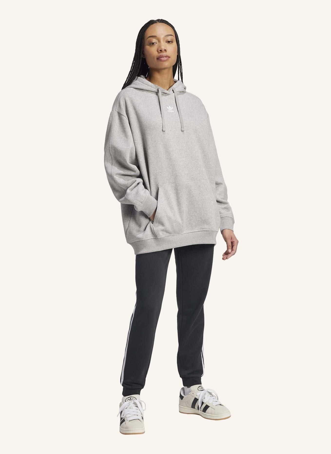 adidas Originals ESSENTIALS OVERSIZED HOODIE: GRAU