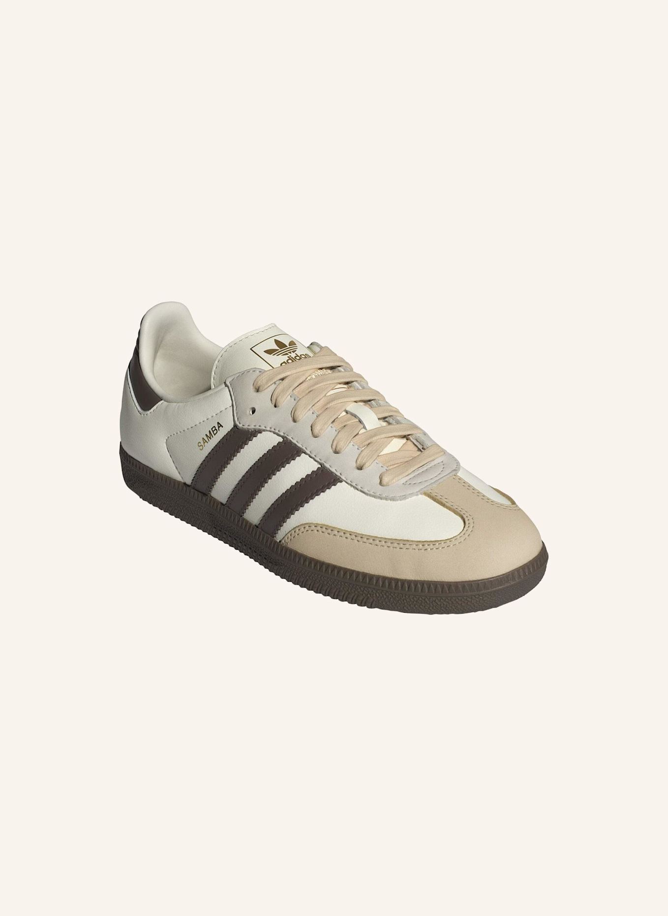 adidas Originals SAMBA OG SCHUH: WEISS/ BRAUN/ BEIGE
