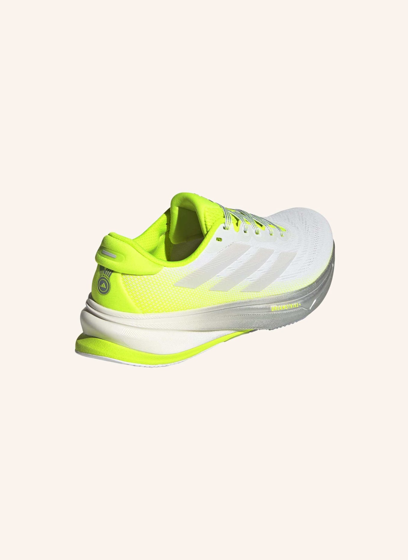 adidas SUPERNOVA RISE 2 LAUFSCHUH: WEISS/ GRAU/ GELB