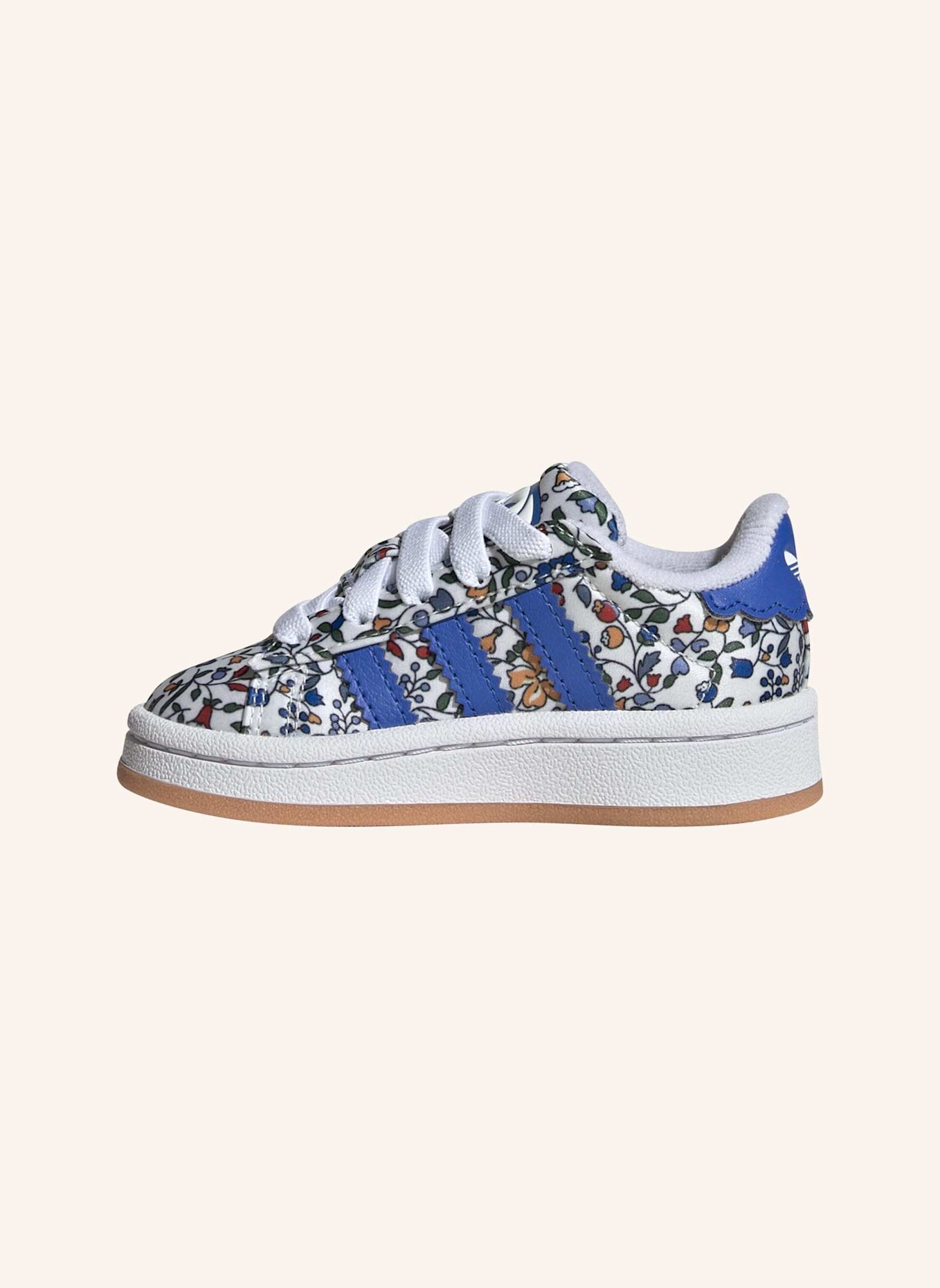 adidas Originals CAMPUS 00S X LIBERTY LONDON COMFORT CLOSURE ELASTIC LACE KIDS SCHUH: BLAU/ WEISS