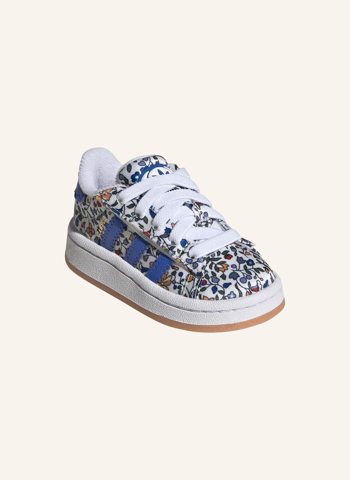 adidas Originals CAMPUS 00S X LIBERTY LONDON COMFORT CLOSURE ELASTIC LACE KIDS SCHUH: BLAU/ WEISS