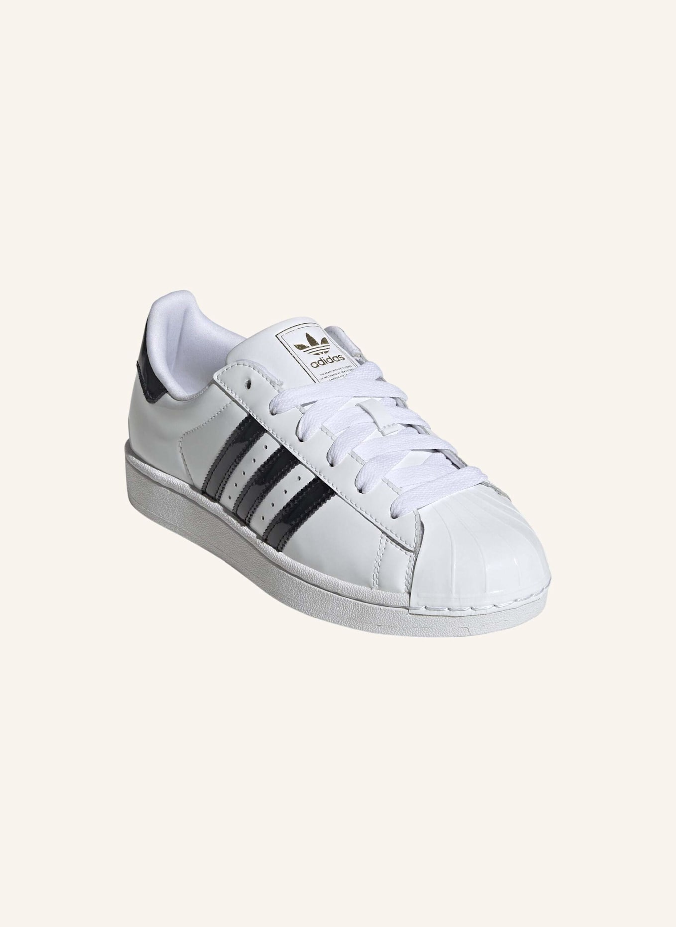adidas Originals Lack-Sneaker SUPERSTAR II: WEISS/ SCHWARZ/ GOLD