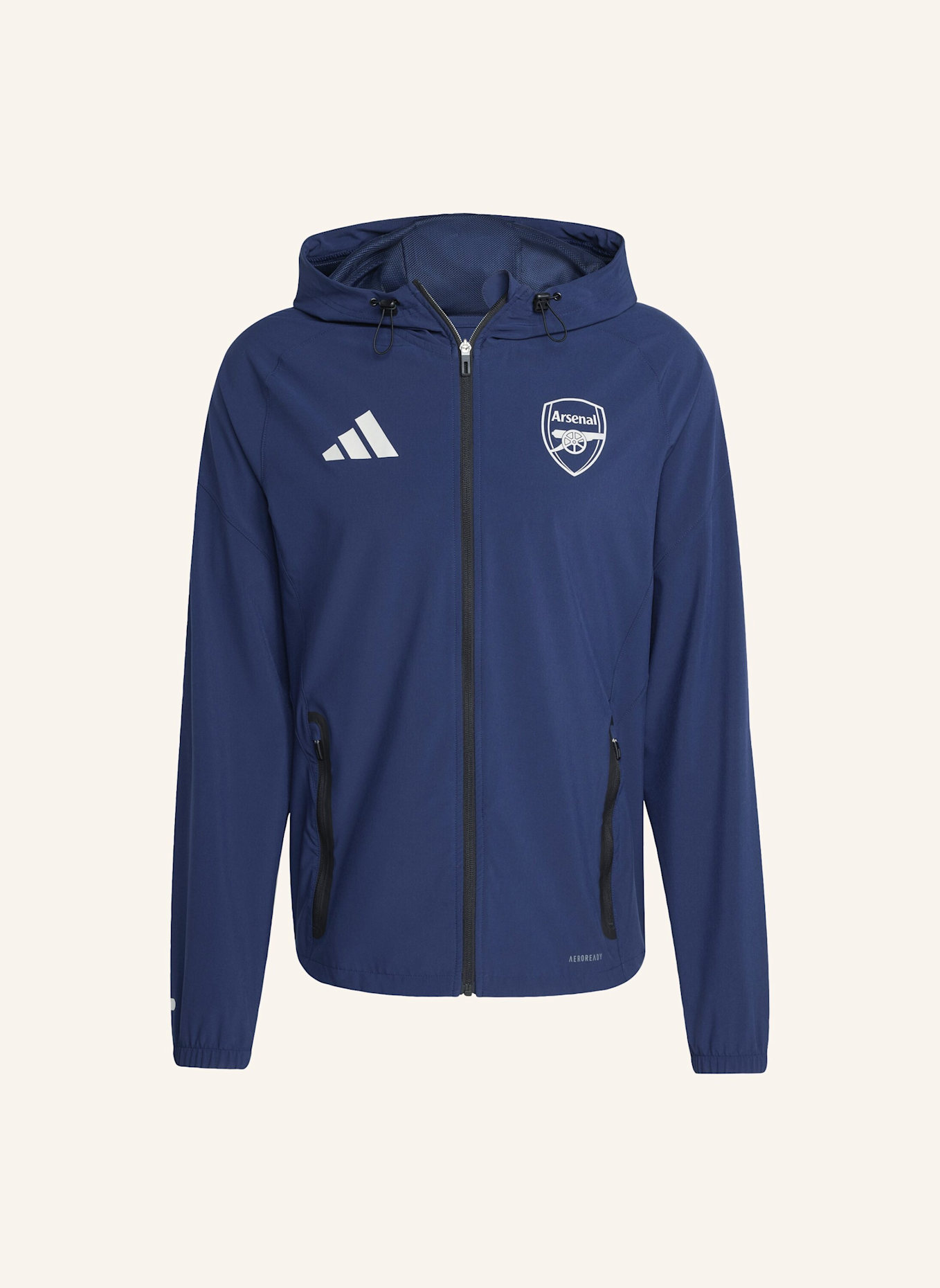 adidas ARSENAL TIRO 25 COMPETITION VIS TECH TRAVEL JACKE: BLAU