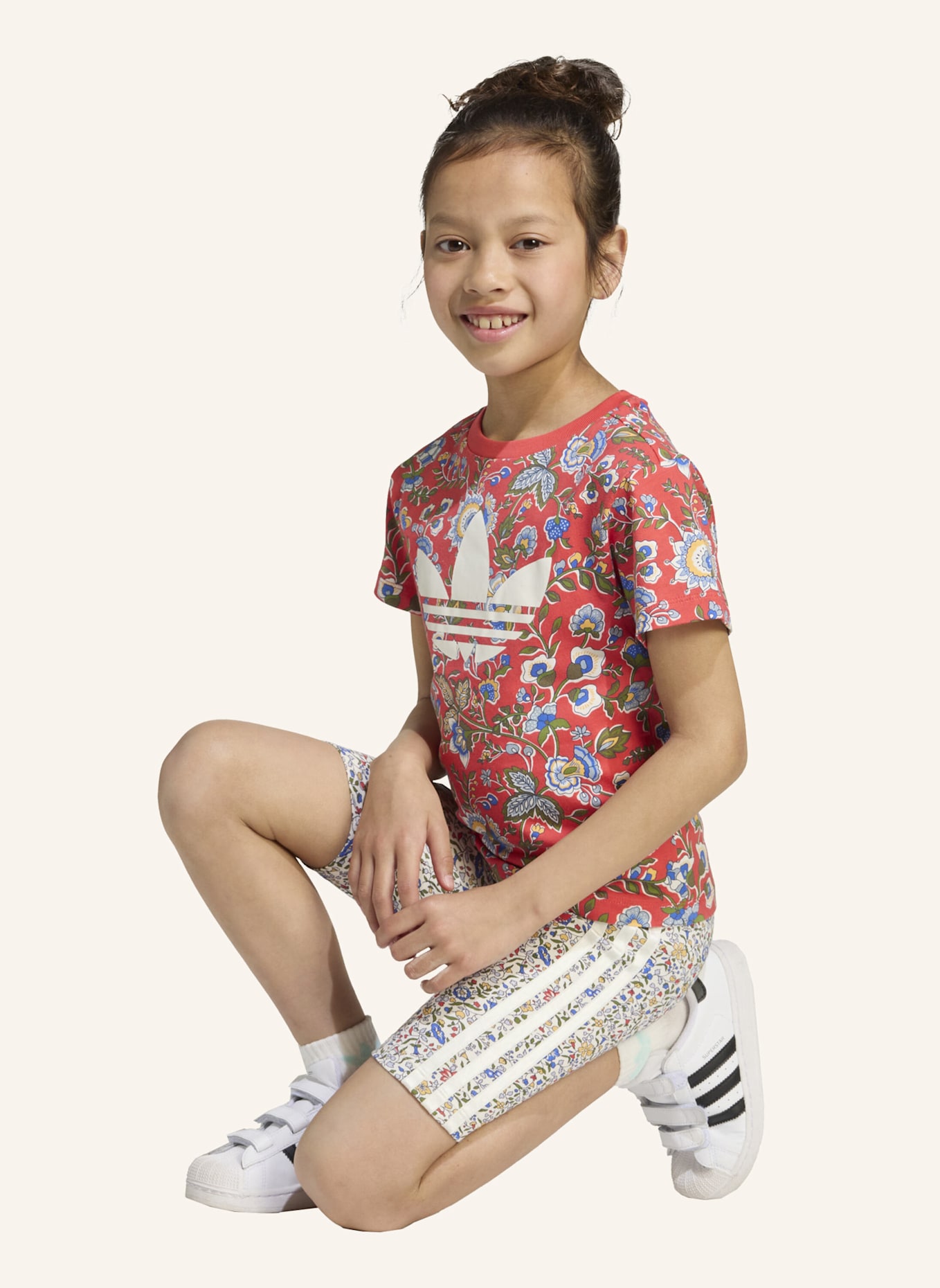 adidas Originals ADIDAS ORIGINALS X LIBERTY LONDON KIDS T-SHIRT-SET: ROT