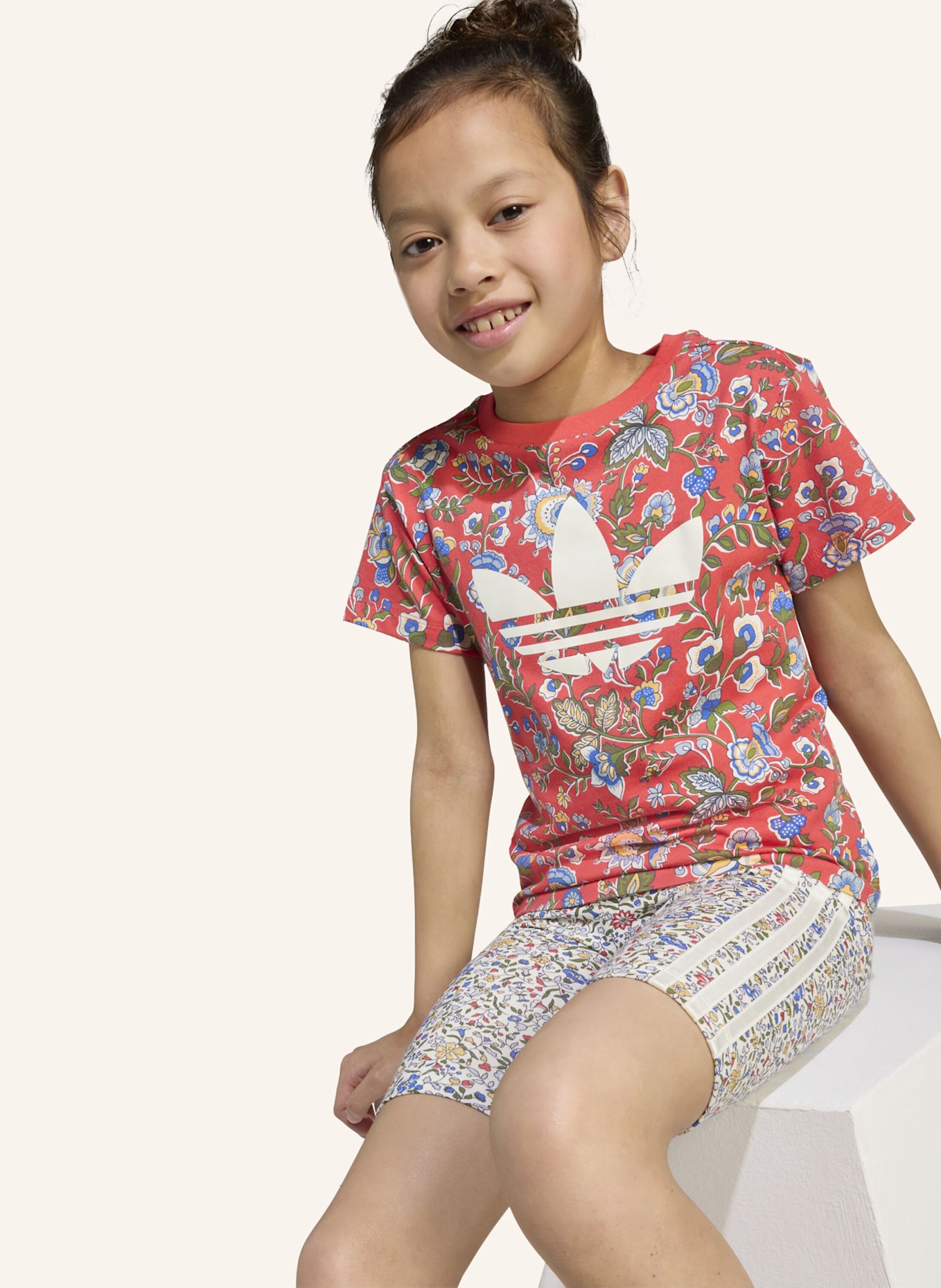 adidas Originals ADIDAS ORIGINALS X LIBERTY LONDON KIDS T-SHIRT-SET: ROT