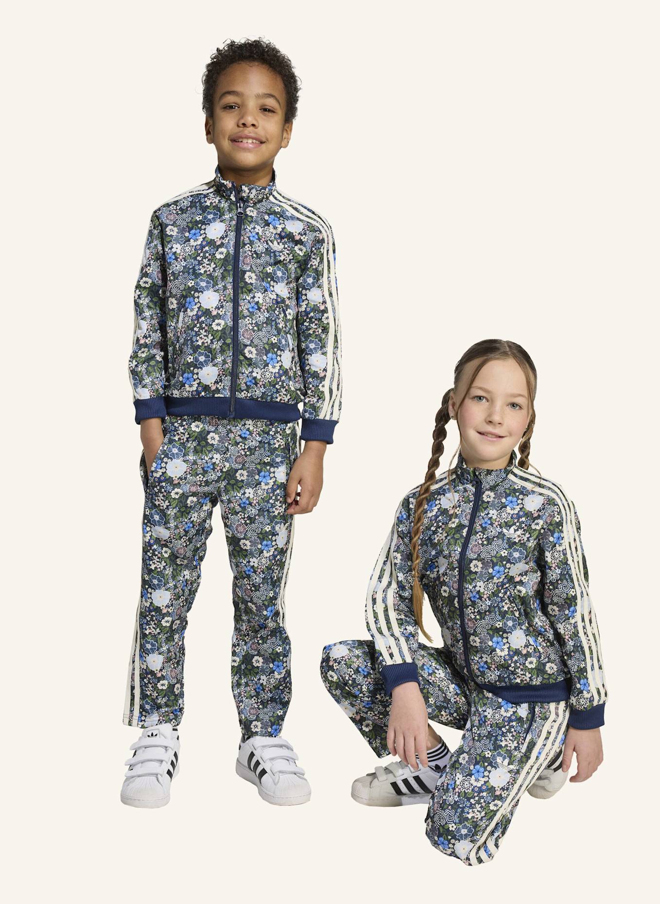 adidas Originals ADIDAS ORIGINALS X LIBERTY LONDON FIREBIRD TRAININGSANZUG KINDER: BLAU