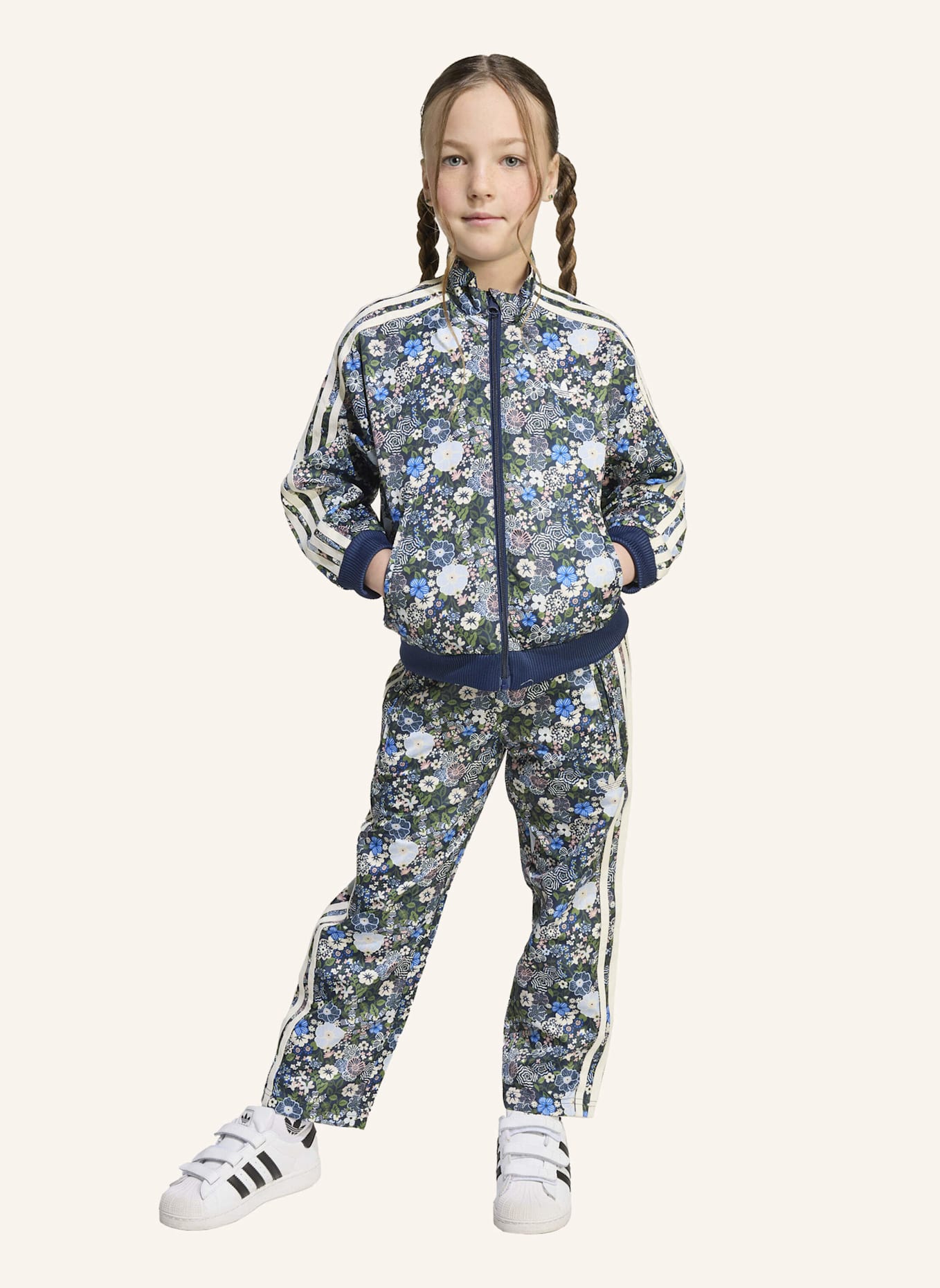 adidas Originals ADIDAS ORIGINALS X LIBERTY LONDON FIREBIRD TRAININGSANZUG KINDER: BLAU